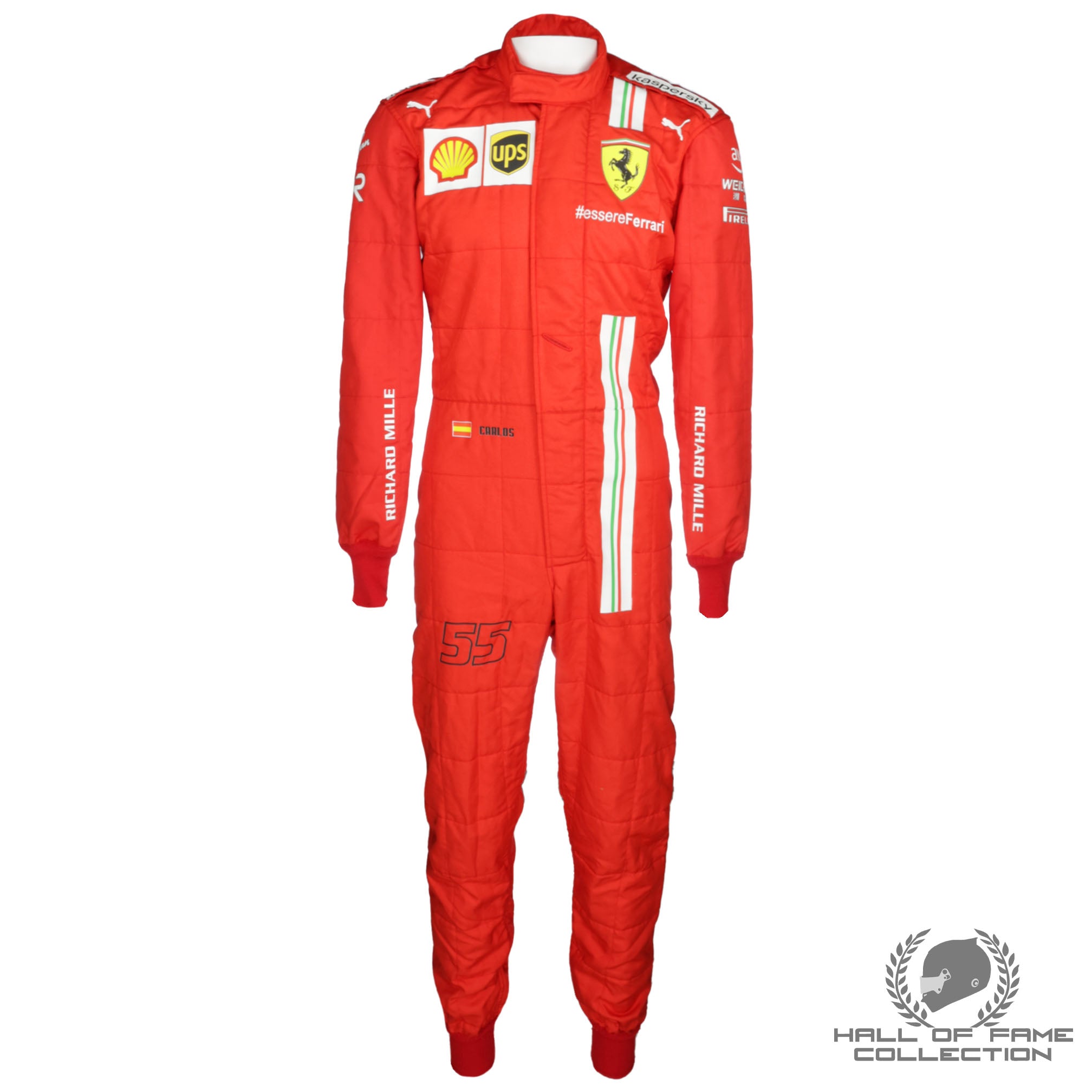 2021 Carlos Sainz Race Used Scuderia Ferrari F1 Suit