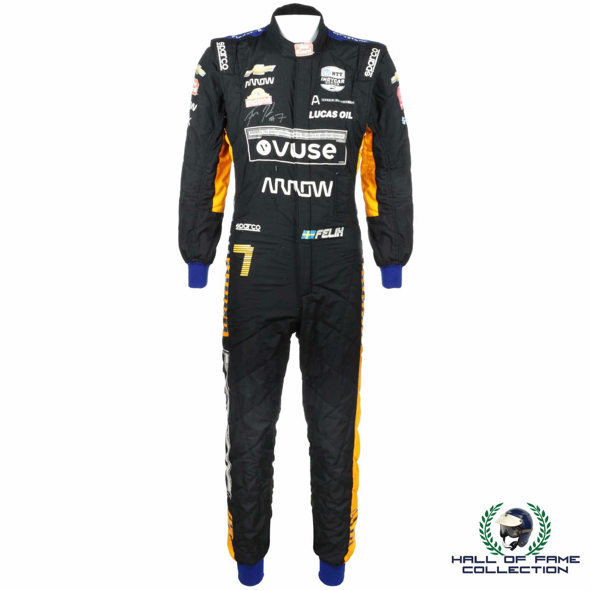 2021 Felix Rosenqvist Signed Race Used Arrow McLaren SP IndyCar Suit