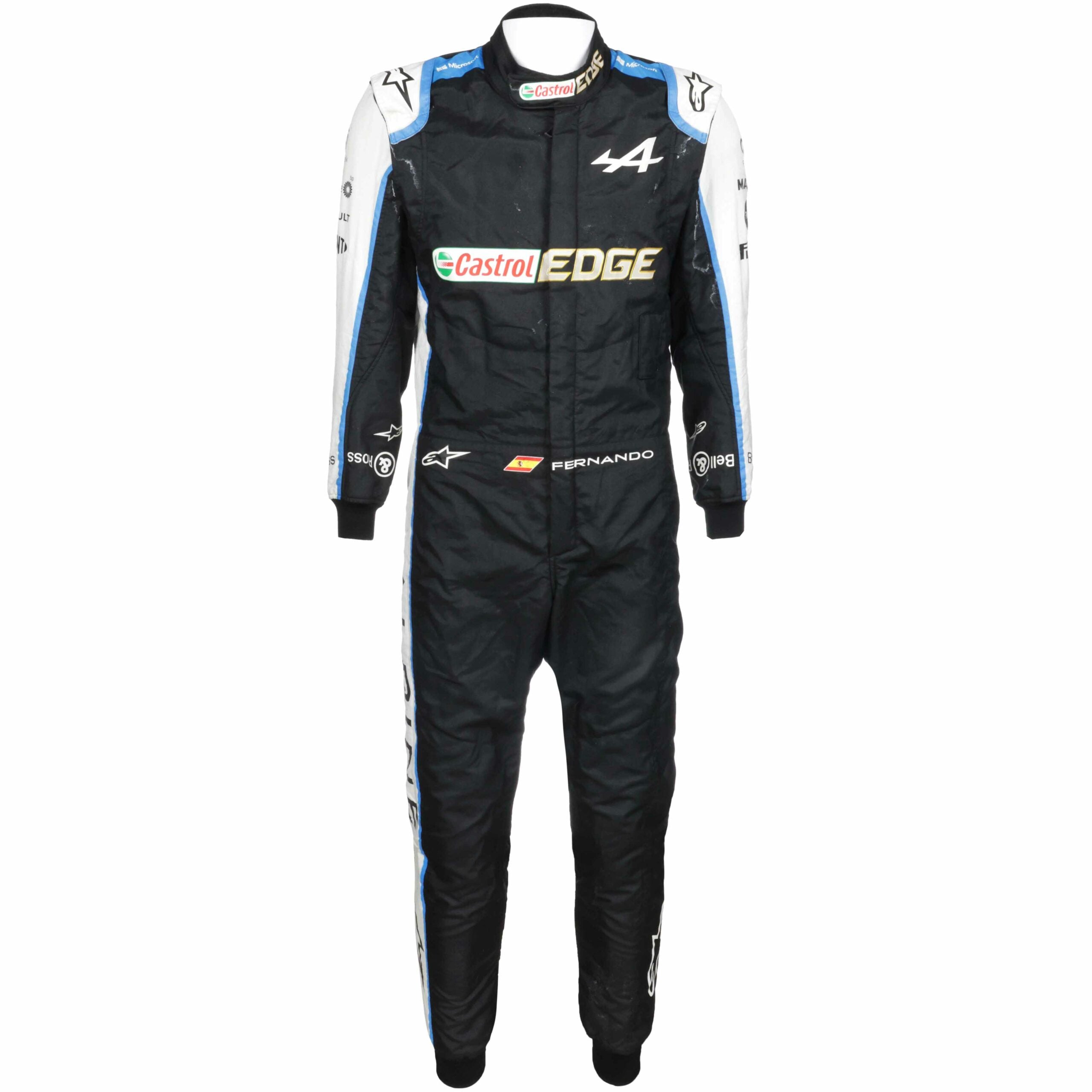 2021 Fernando Alonso Race Used Alpine Formula 1 Suit