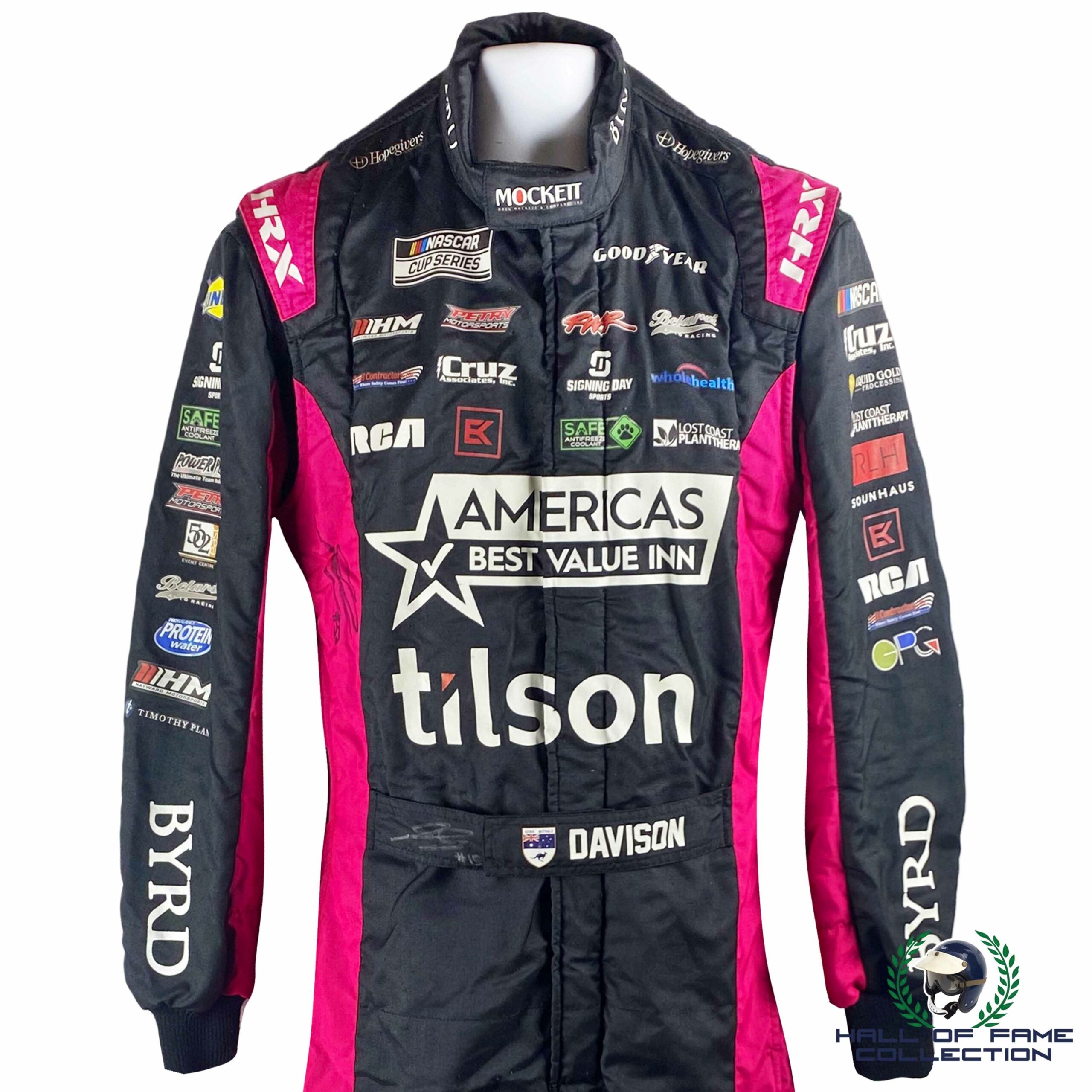 2021 James Davison Signed Race Used Rick Ware Racing NASCAR Suit