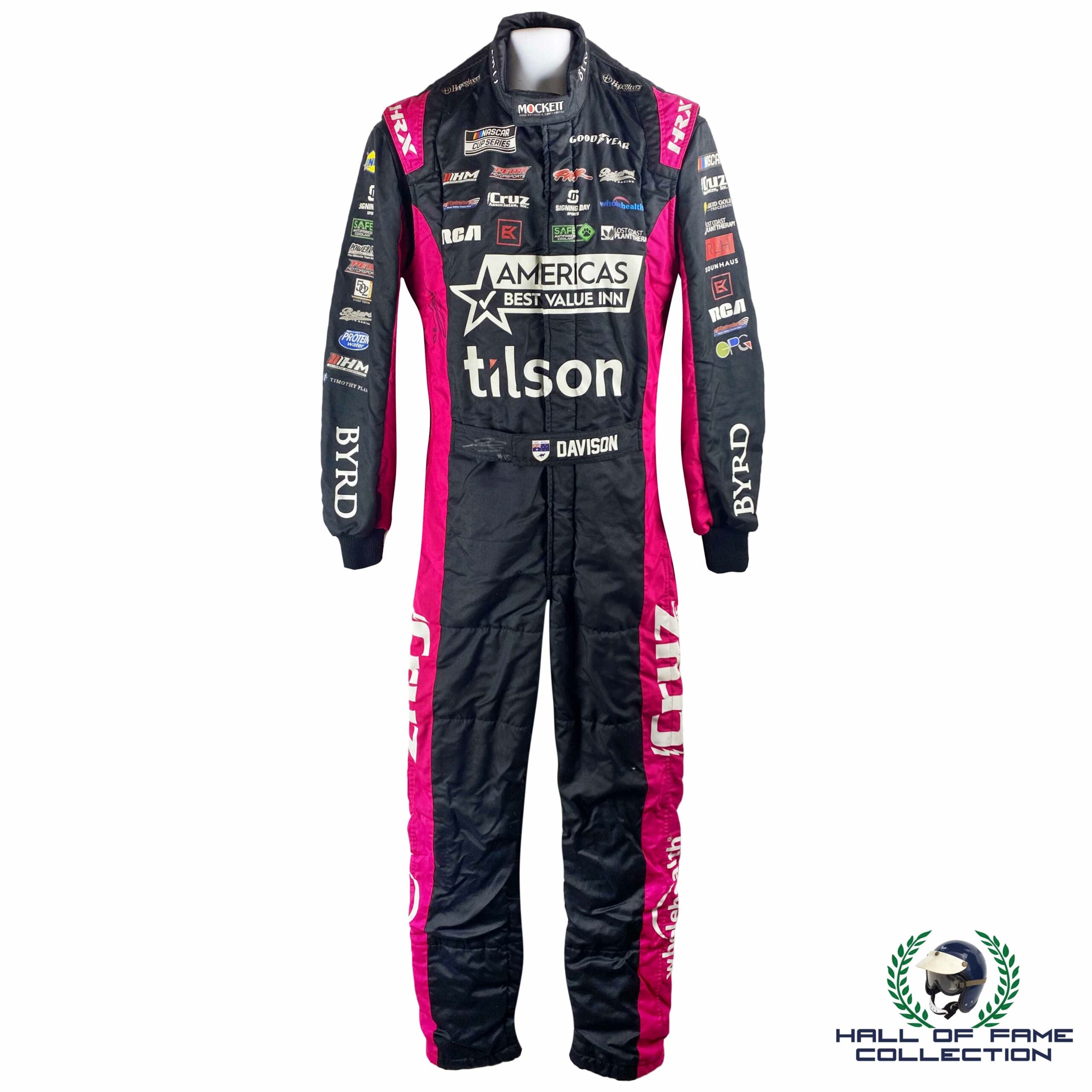 2021 James Davison Signed Race Used Rick Ware Racing NASCAR Suit