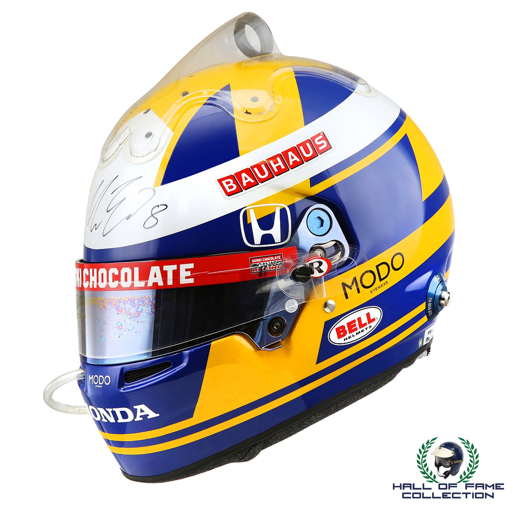 2021 Marcus Ericsson Signed Race Used Chip Ganassi Racing IndyCar Helmet
