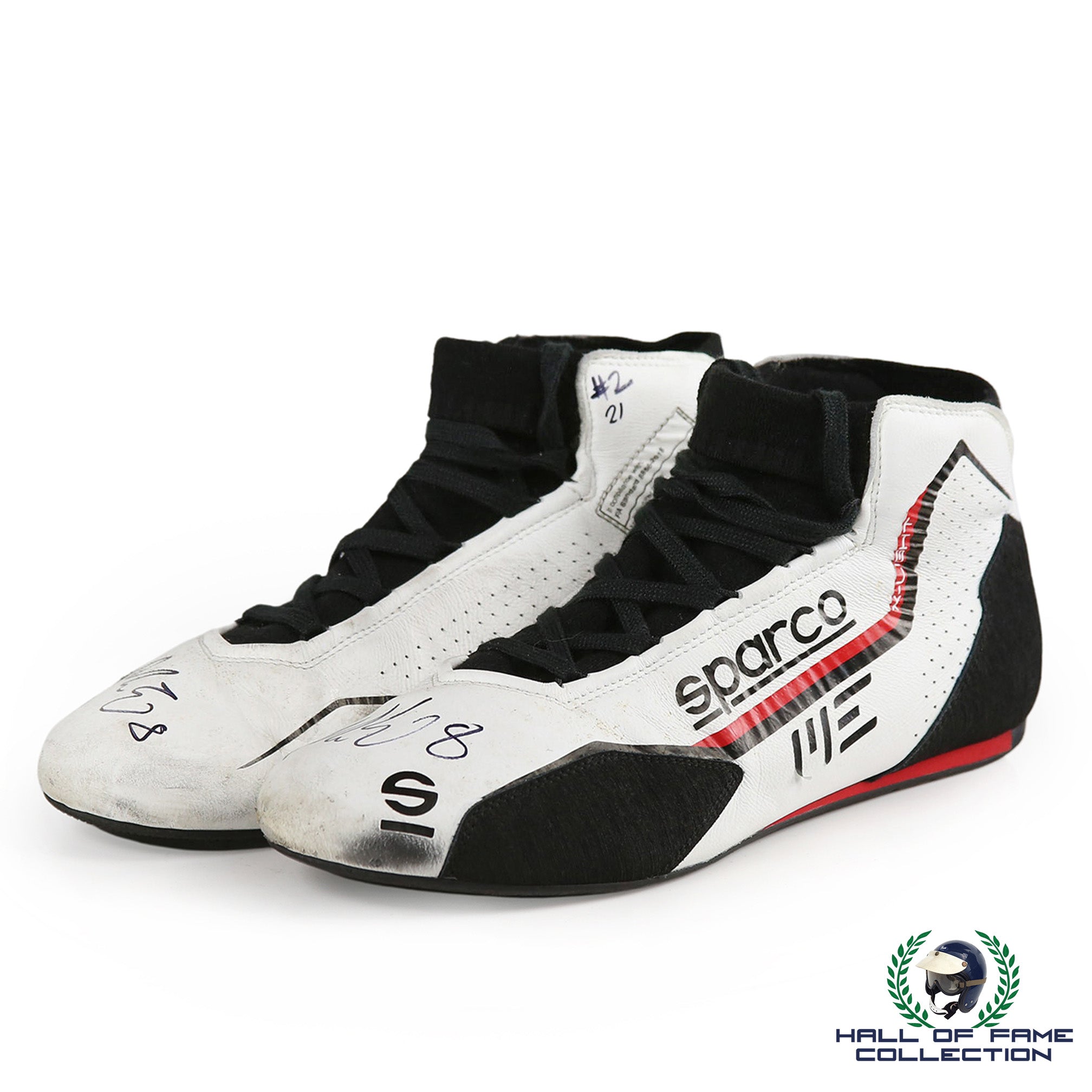 2021 Marcus Ericsson Signed Race Used Indy 500 / Indy GP Chip Ganassi Racing IndyCar Boots