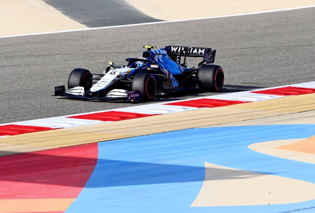 2021 Nicholas Latifi Signed Race Used Williams Bell HP 77 F1 Helmet