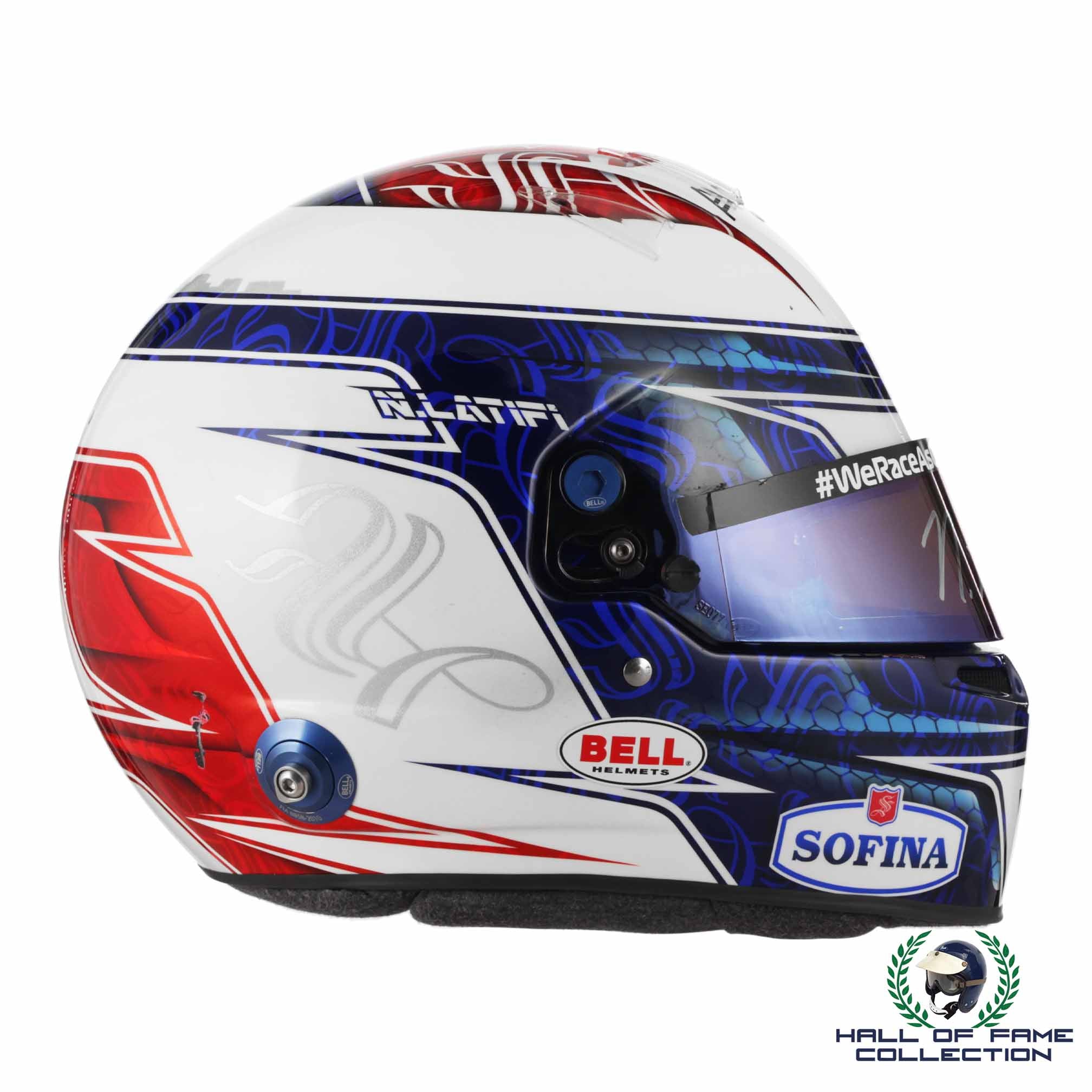 2021 Nicholas Latifi Signed Race Used Williams Bell HP 77 F1 Helmet