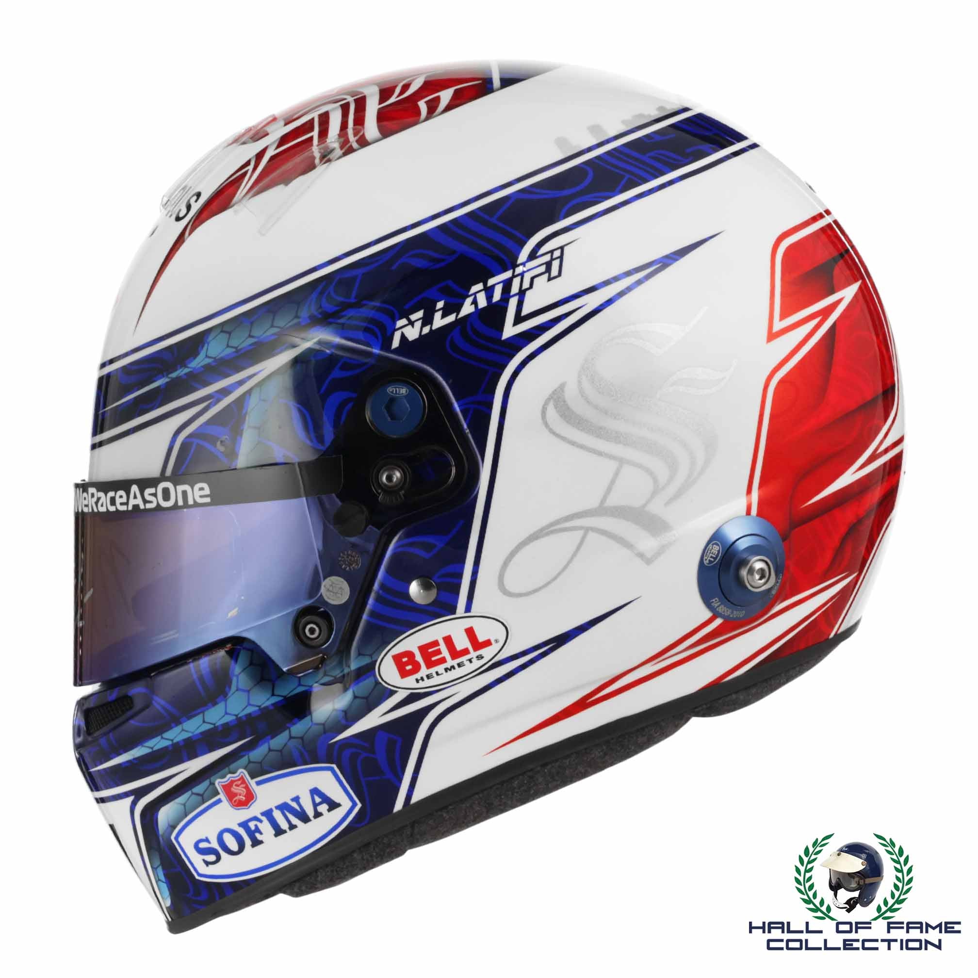 2021 Nicholas Latifi Signed Race Used Williams Bell HP 77 F1 Helmet