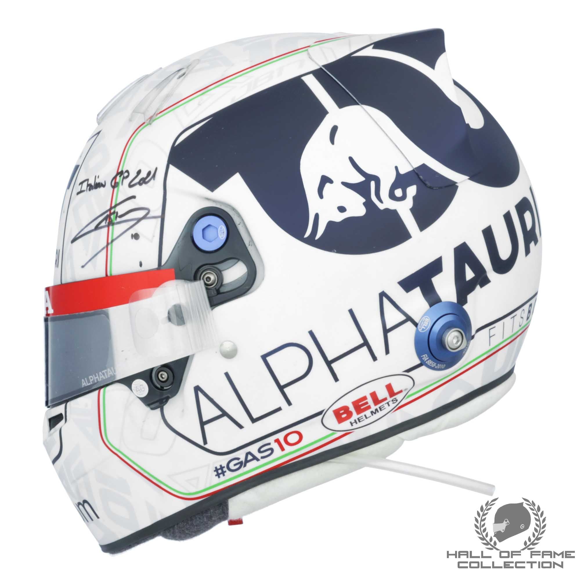 2021 Pierre Gasly Race Used Italian GP AlphaTauri F1 Helmet