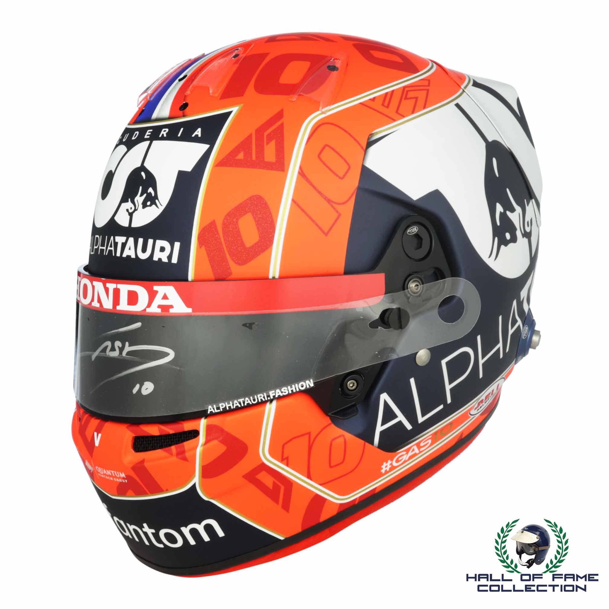 2021 Pierre Gasly Signed Official Bell Replica AlphaTauri F1 Helmet