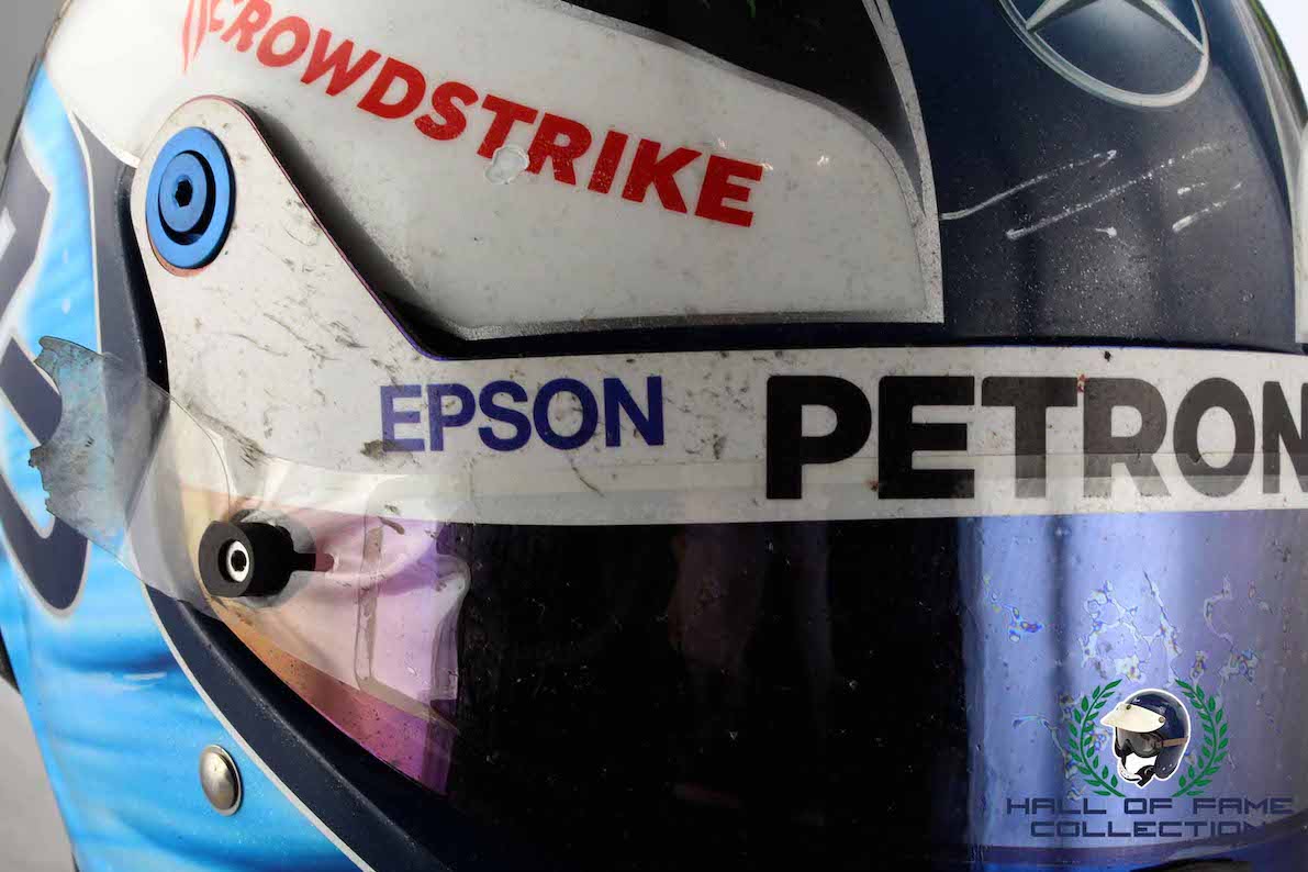 2021 Valtteri Bottas Signed Race Used Mexico GP Mercedes AMG F1 Helmet