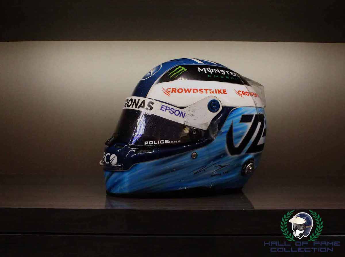 2021 Valtteri Bottas Signed Race Used Mexico GP Mercedes AMG F1 Helmet