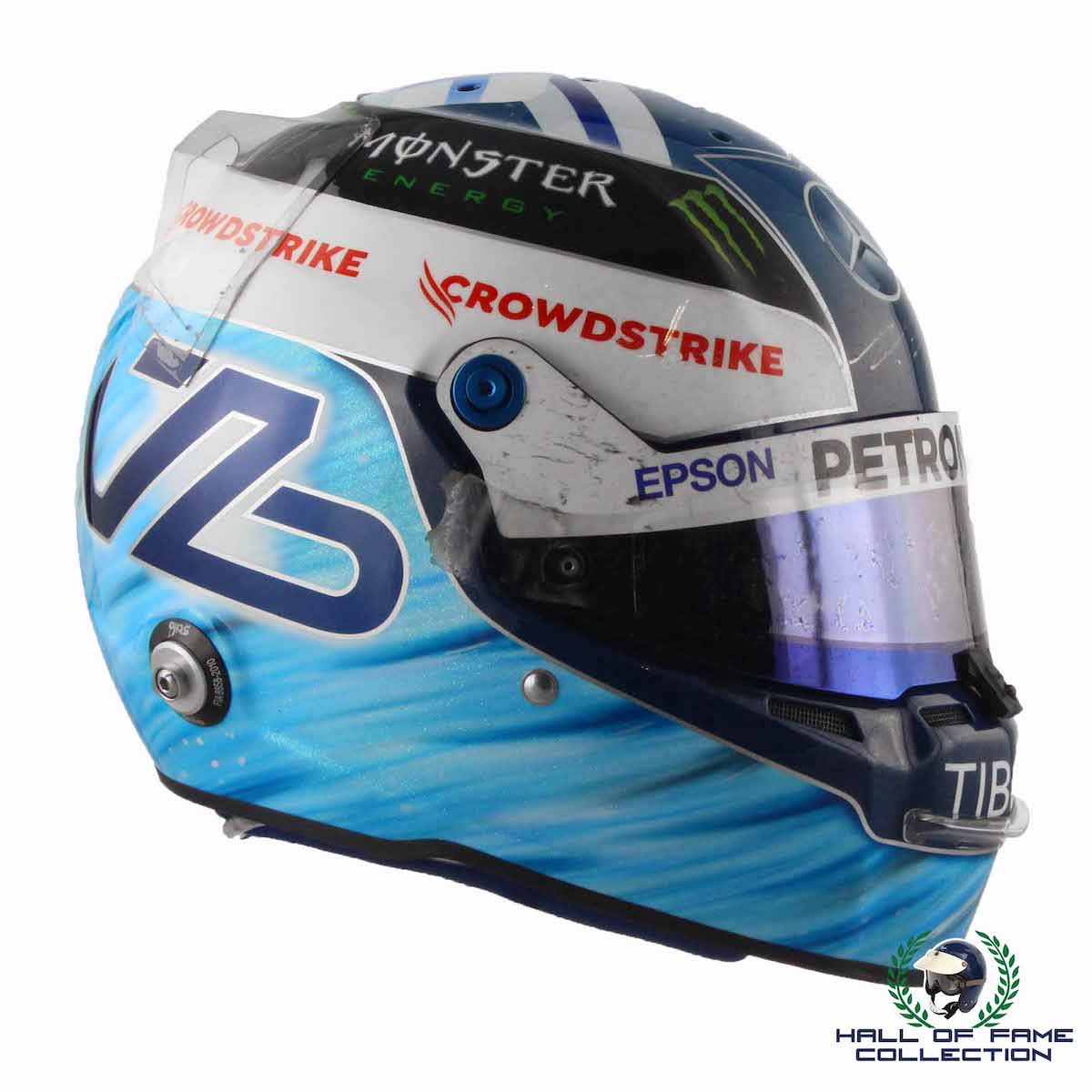 2021 Valtteri Bottas Signed Race Used Mexico GP Mercedes AMG F1 Helmet