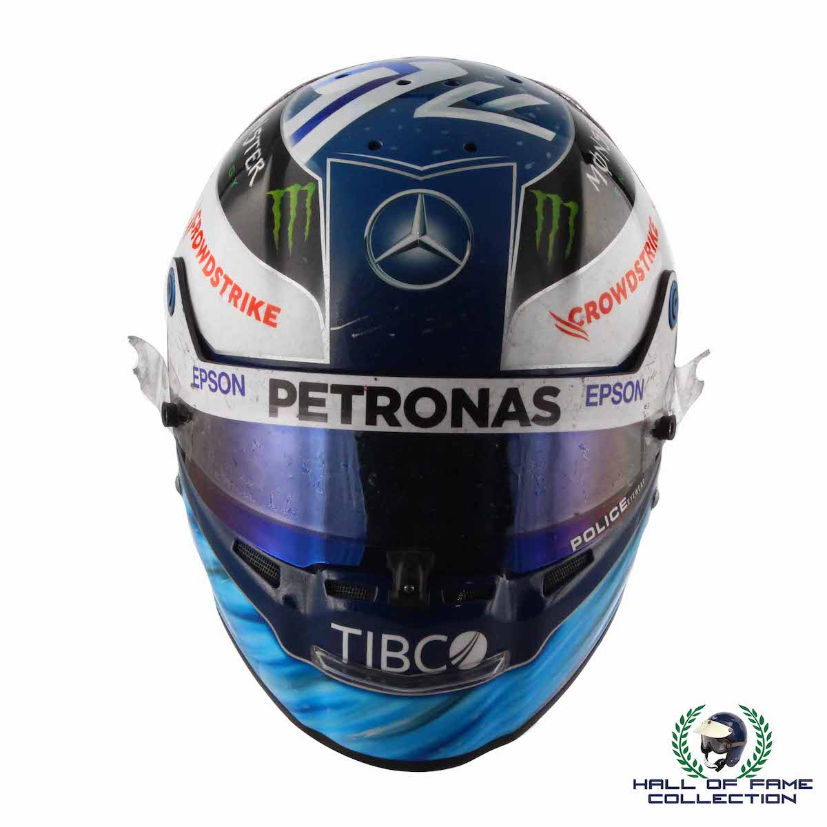 2021 Valtteri Bottas Signed Race Used Mexico GP Mercedes AMG F1 Helmet