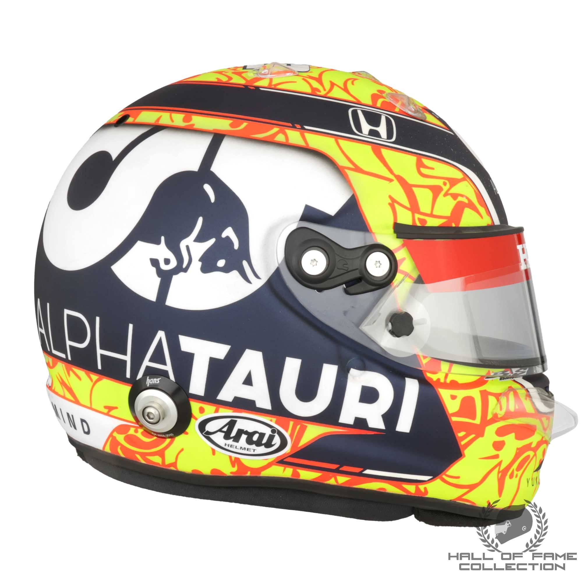 2021 Yuki Tsunoda Mexico & Qatar GP Race Used AlphaTauri F1 Helmet
