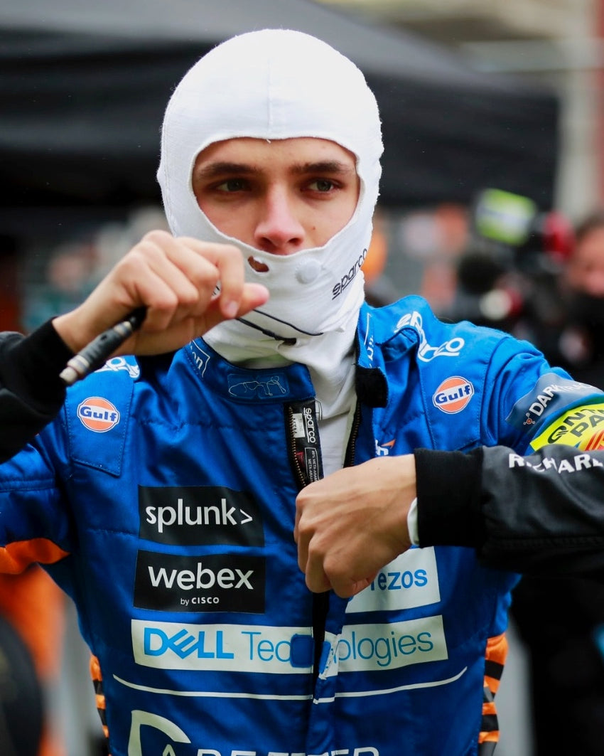 2021 Lando Norris Race Used McLaren F1 Balaclava LN 145-21
