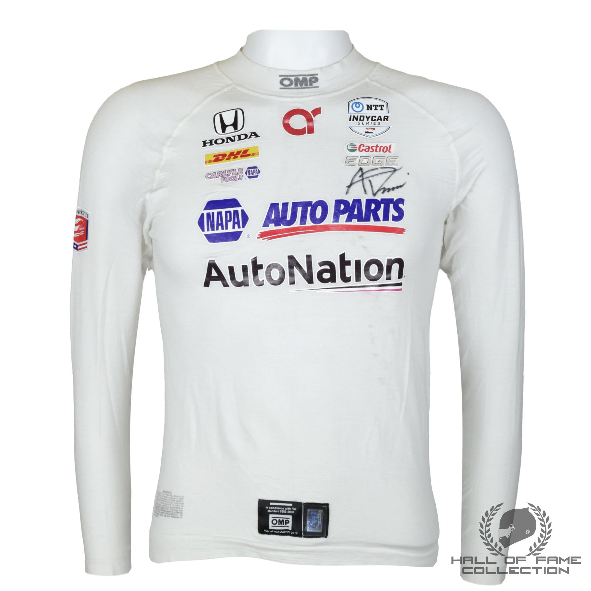 2021 Alexander Rossi Signed Andretti Autosport Race Worn IndyCar Nomex Shirt + Pants