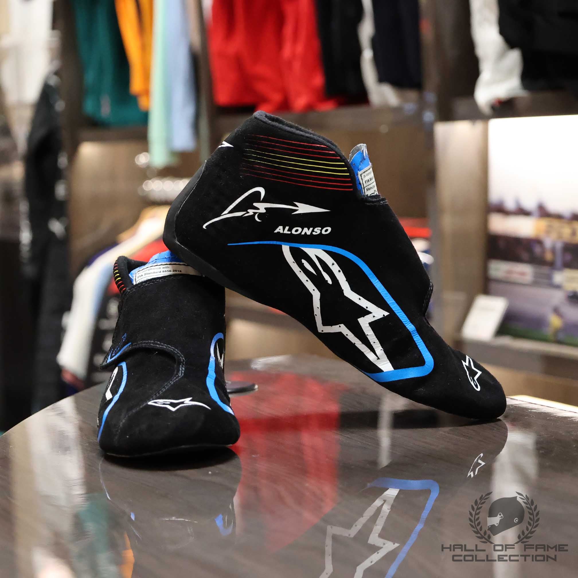 2021 Fernando Alonso Alpinestars Used Alpine F1 Boots