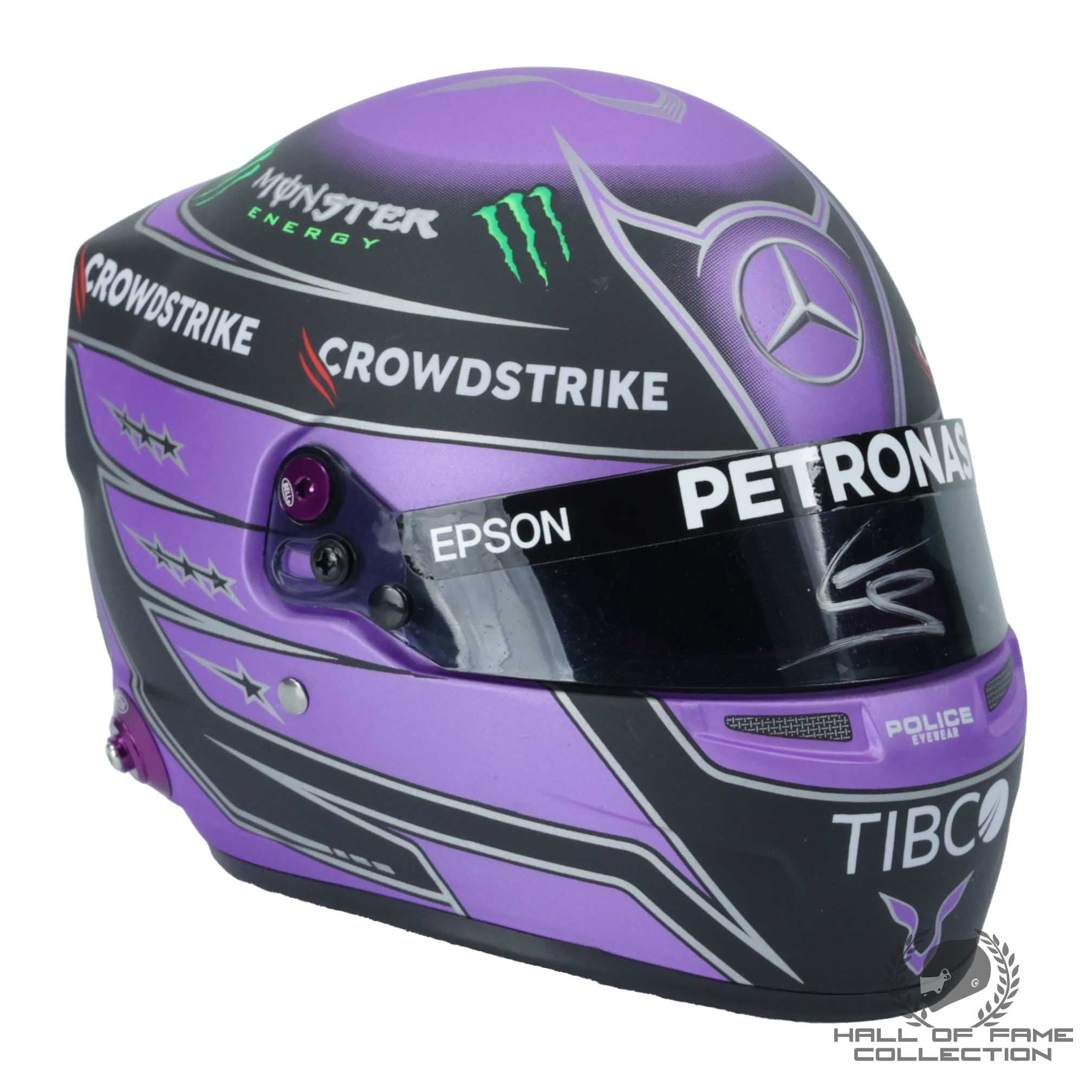 2021 Lewis Hamilton Signed 1:2 Mercedes F1 Helmet