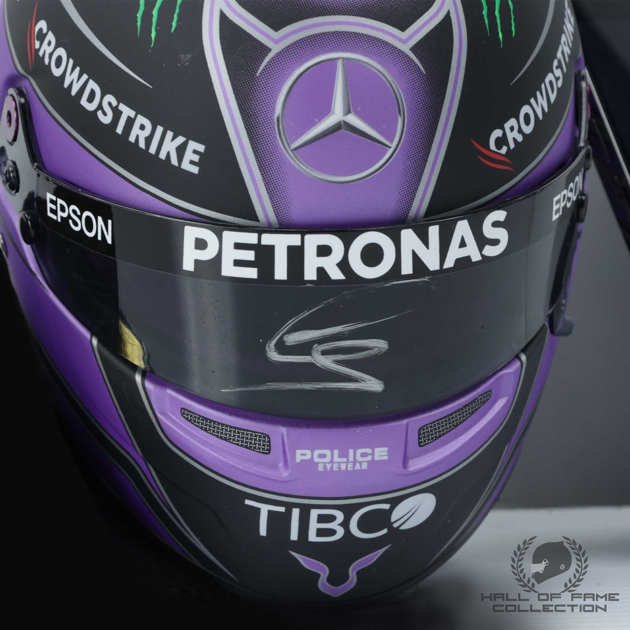 2021 Lewis Hamilton Signed 1:2 Mercedes F1 Helmet