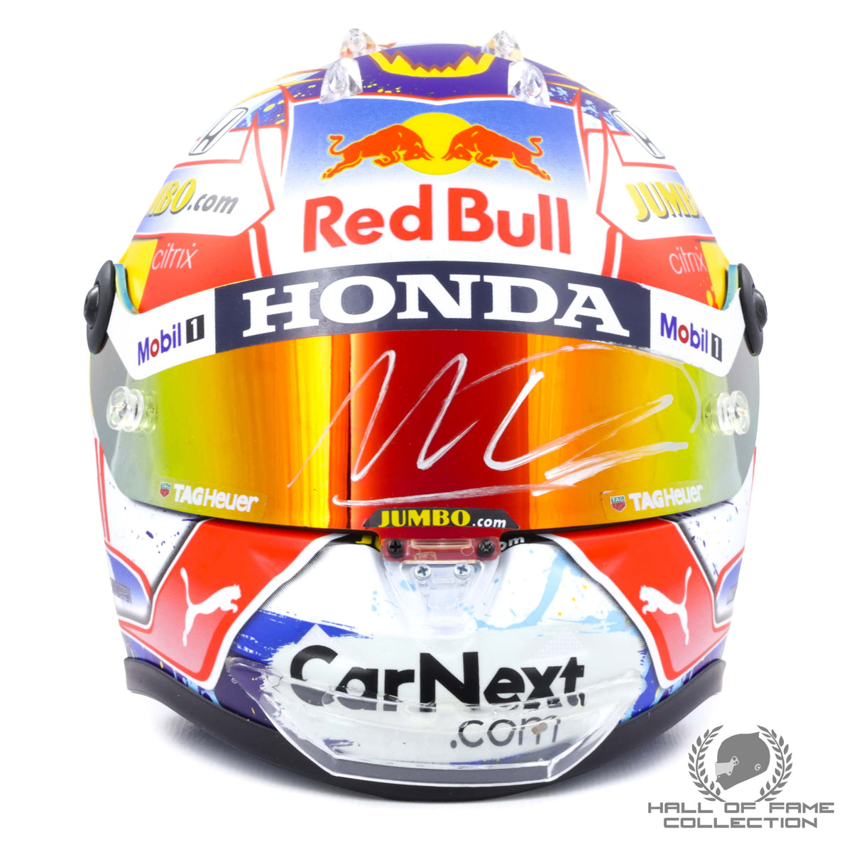 2021 Max Verstappen Signed Dutch GP Red Bull Racing 1:2 F1 Helmet