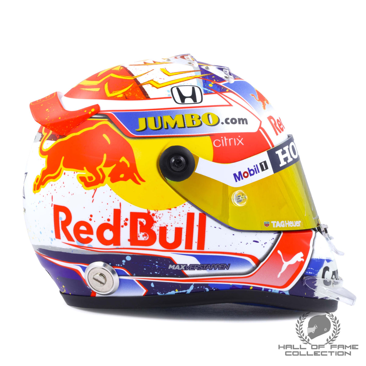 2021 Max Verstappen Signed Dutch GP Red Bull Racing 1:2 F1 Helmet