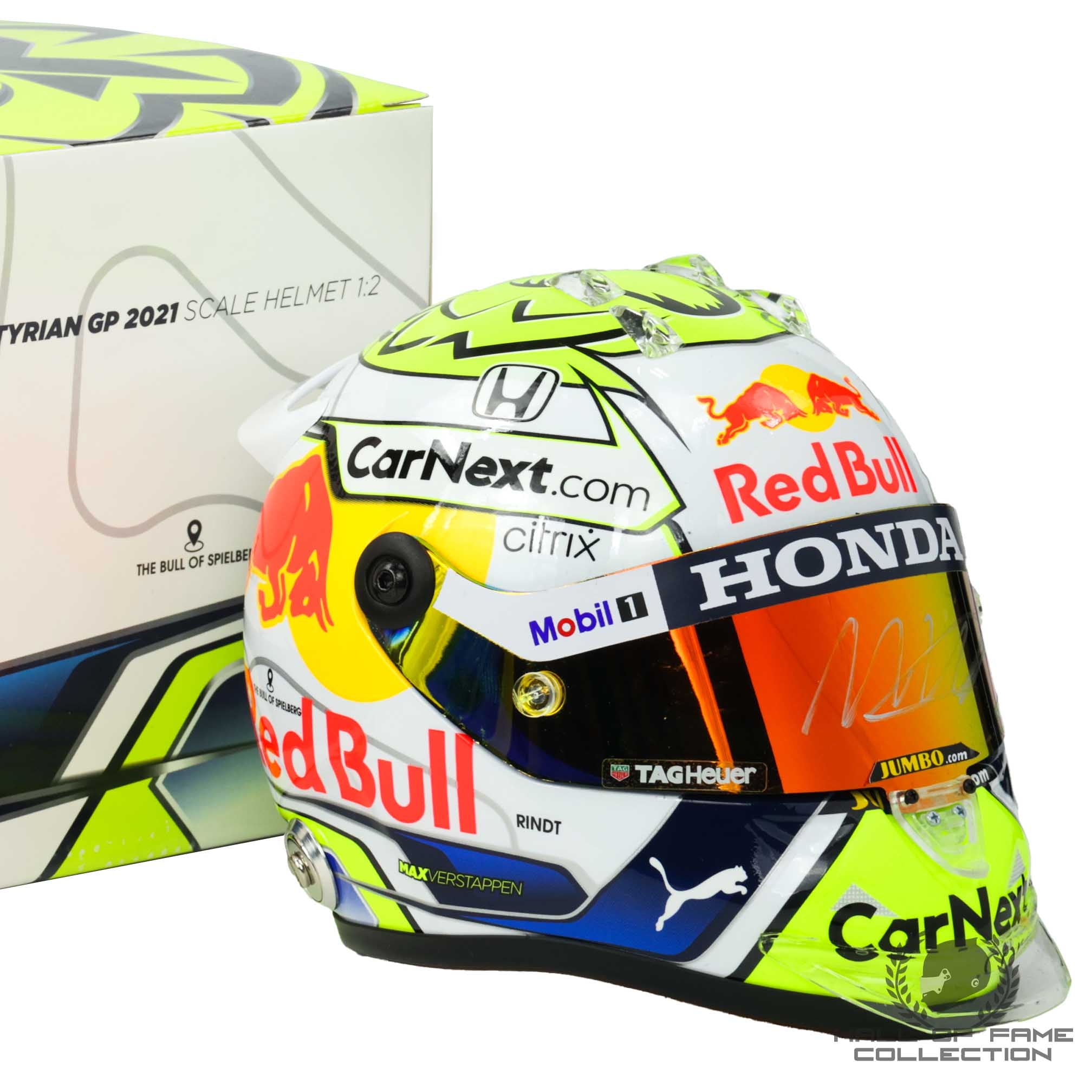 2021 Max Verstappen Signed Styrian Grand Prix Red Bull Racing 1:2 Scale F1 Helmet