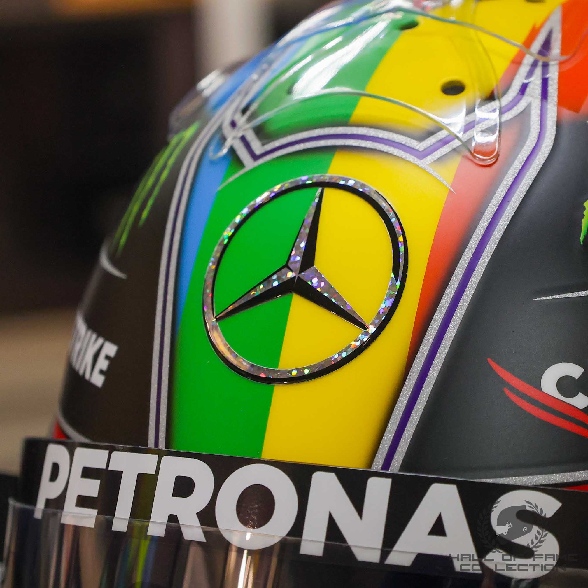 2021 Lewis Hamilton Signed Qatar/Saudi Arabian GP Replica Mercedes F1 Helmet