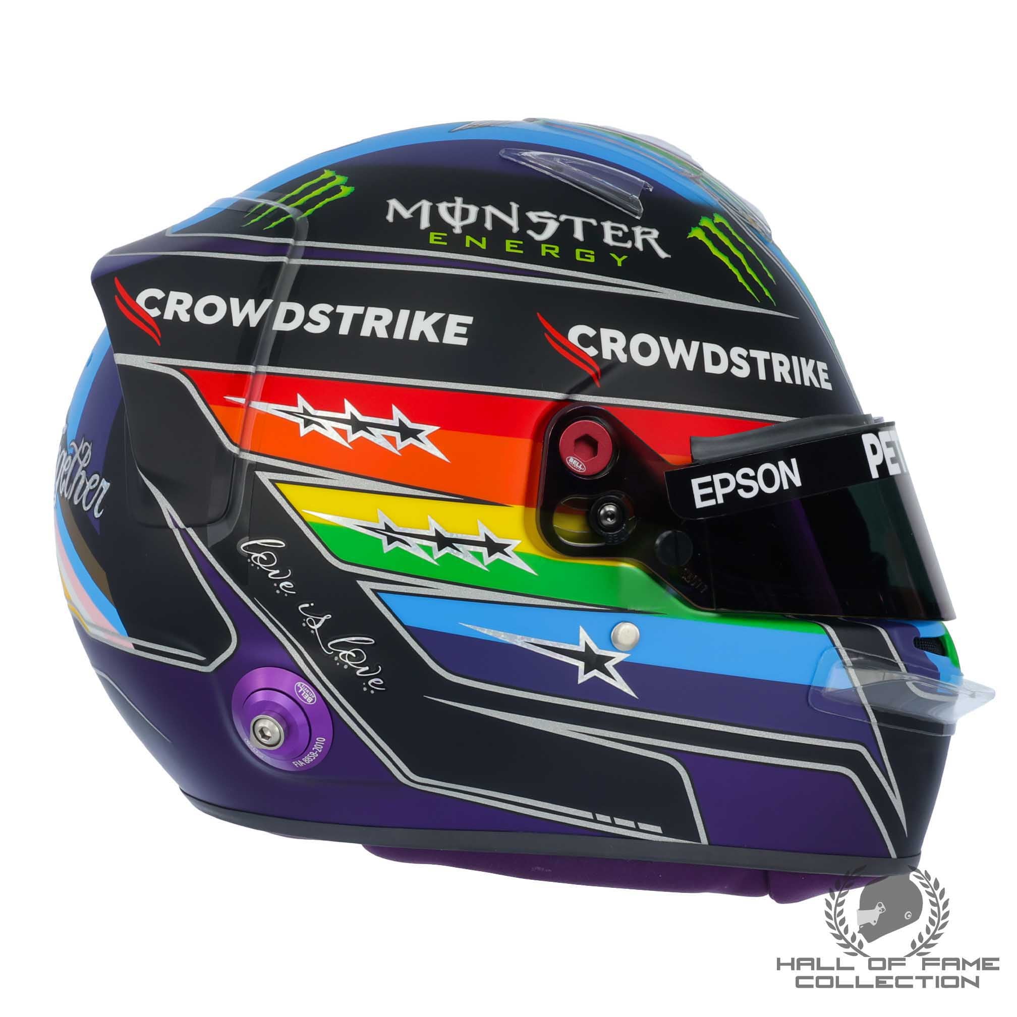 2021 Lewis Hamilton Signed Qatar/Saudi Arabian GP Replica Mercedes F1 Helmet