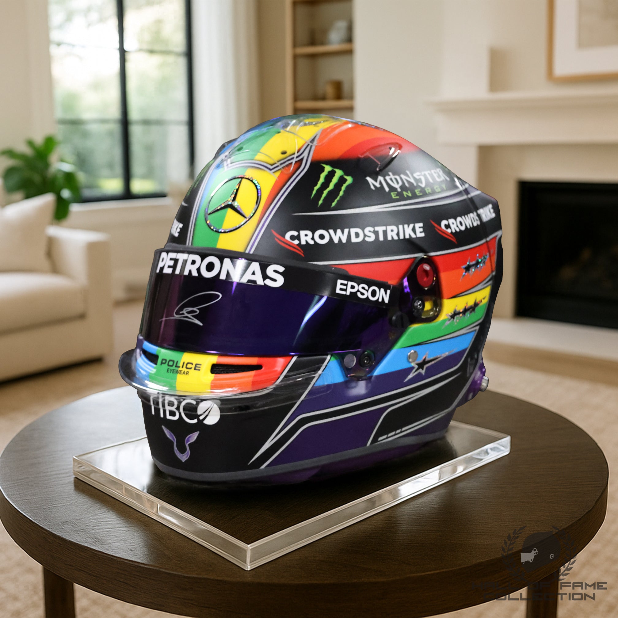 2021 Lewis Hamilton Signed Qatar/Saudi Arabian GP Replica Mercedes F1 Helmet