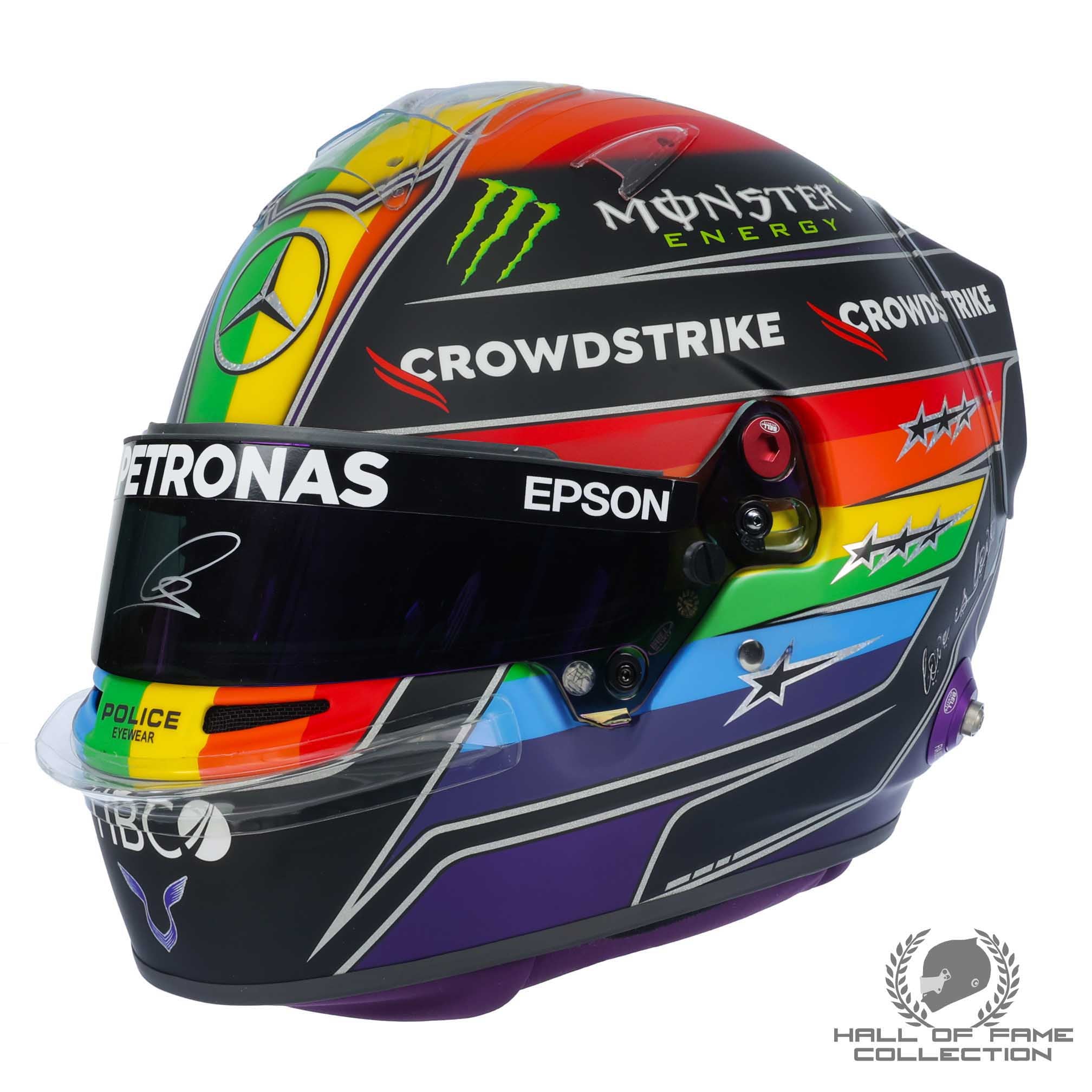 2021 Lewis Hamilton Signed Qatar/Saudi Arabian GP Replica Mercedes F1 Helmet