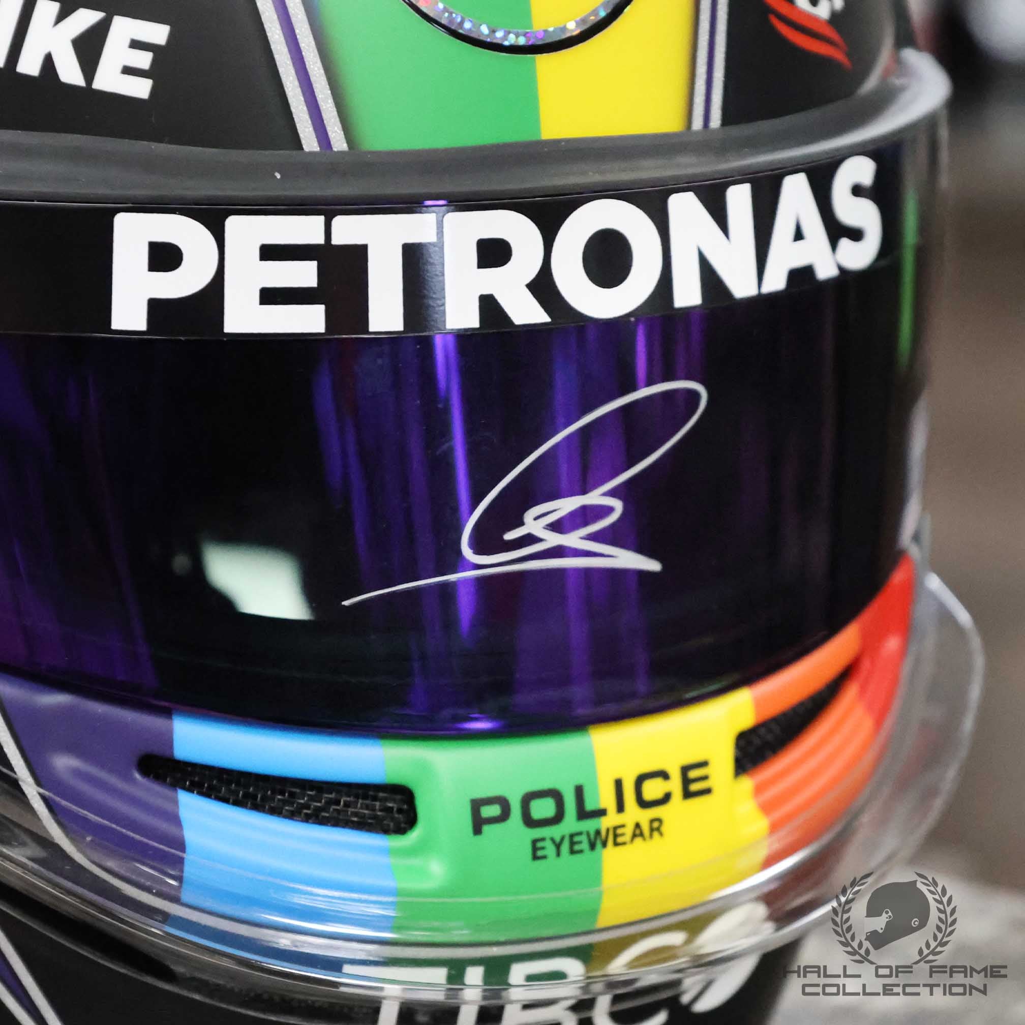 2021 Lewis Hamilton Signed Qatar/Saudi Arabian GP Replica Mercedes F1 Helmet