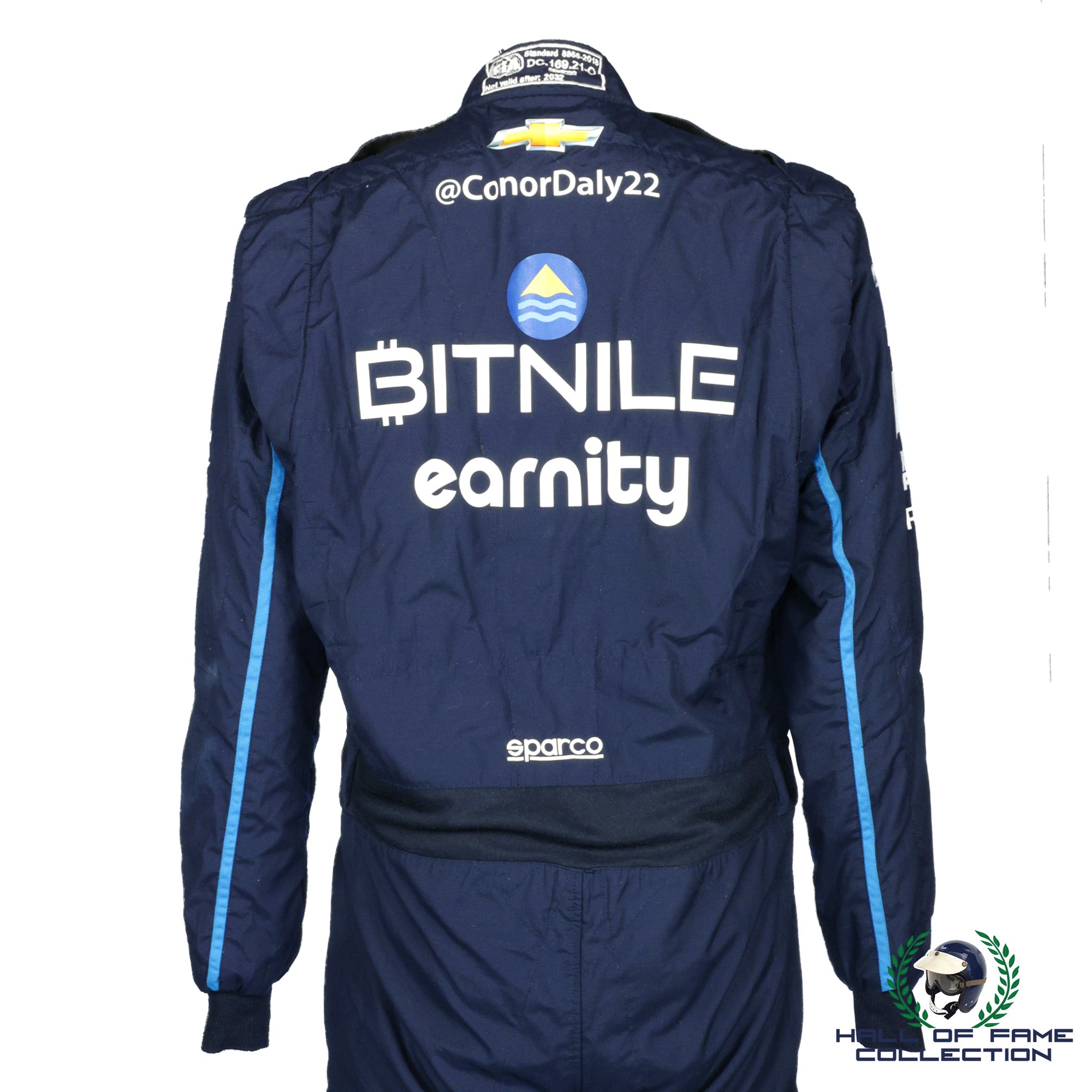 2022 Conor Daly Signed Race Used Ed Carpenter Racing IndyCar Suit