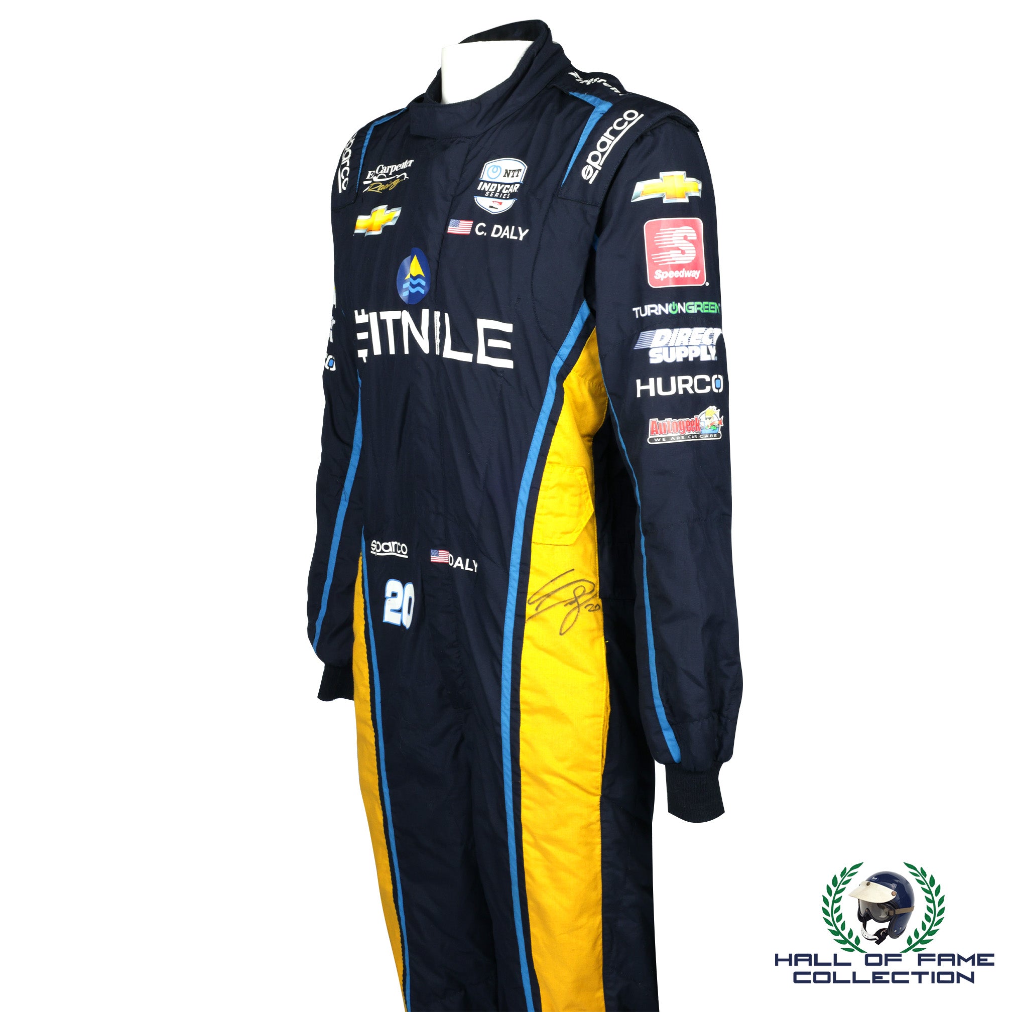 2022 Conor Daly Signed Race Used Ed Carpenter Racing IndyCar Suit