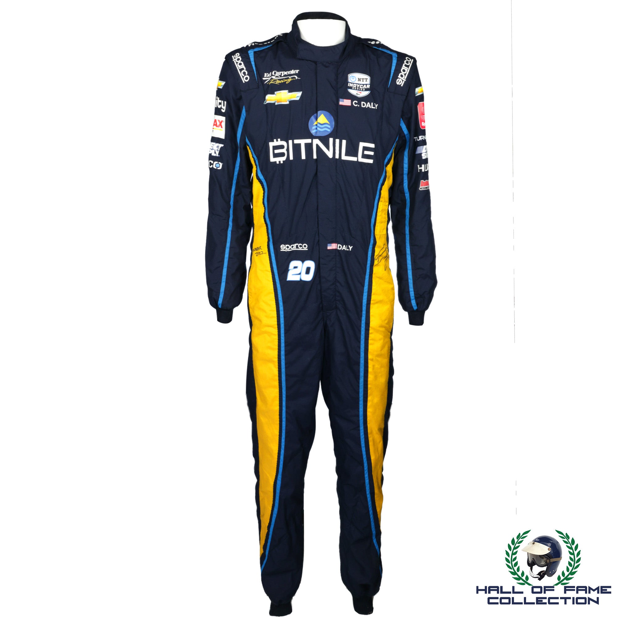 2022 Conor Daly Signed Race Used Ed Carpenter Racing IndyCar Suit