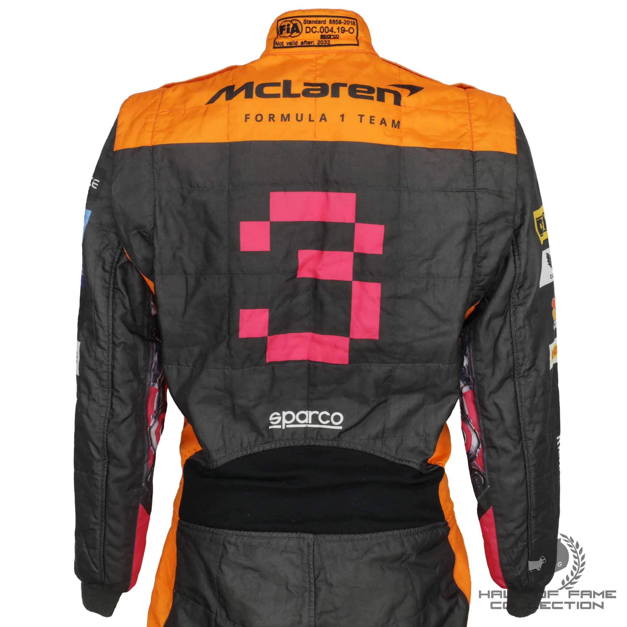 2022 Daniel Ricciardo Signed Original Japan/Singapore GP Special Design McLaren F1 Suit