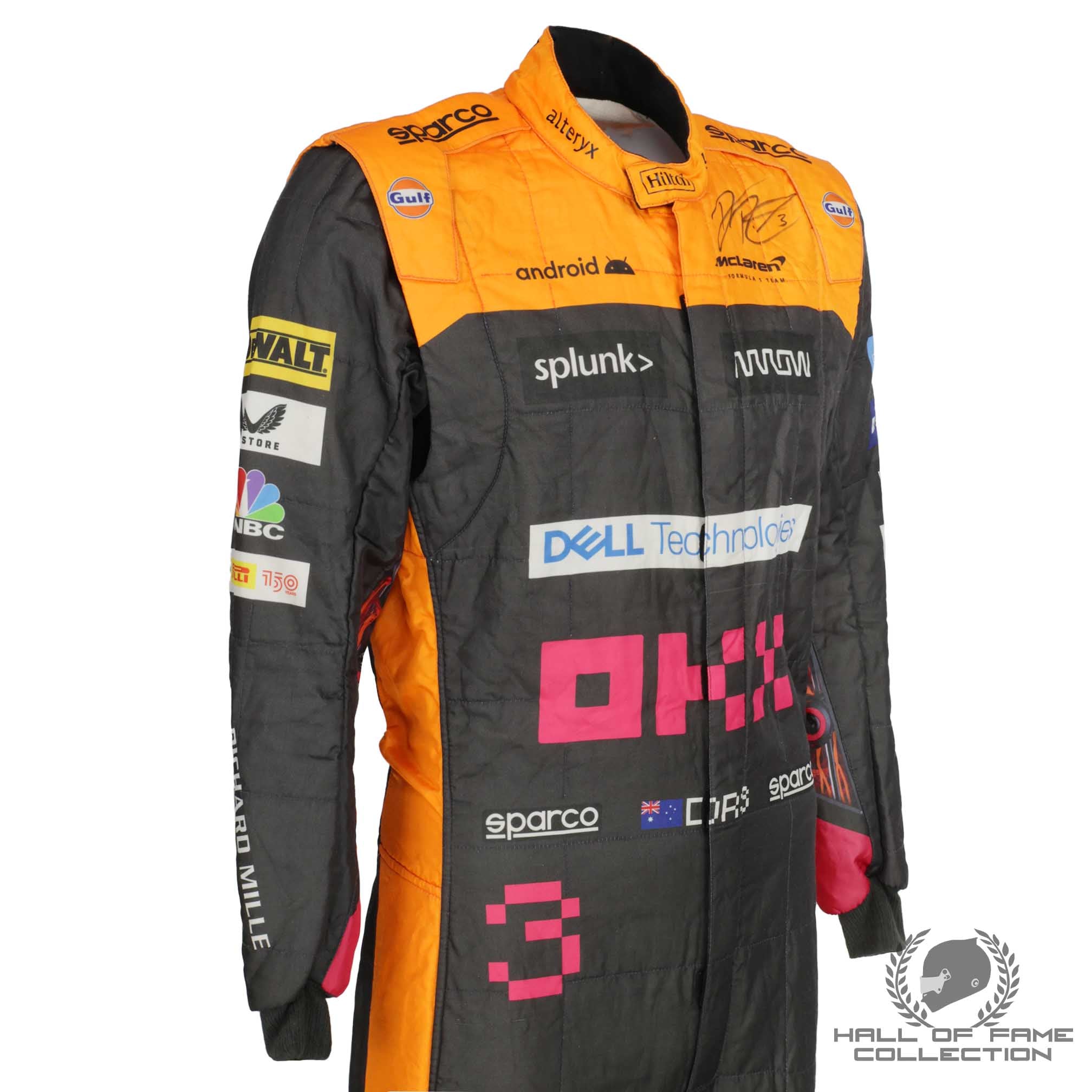 2022 Daniel Ricciardo Signed Original Japan/Singapore GP Special Design McLaren F1 Suit