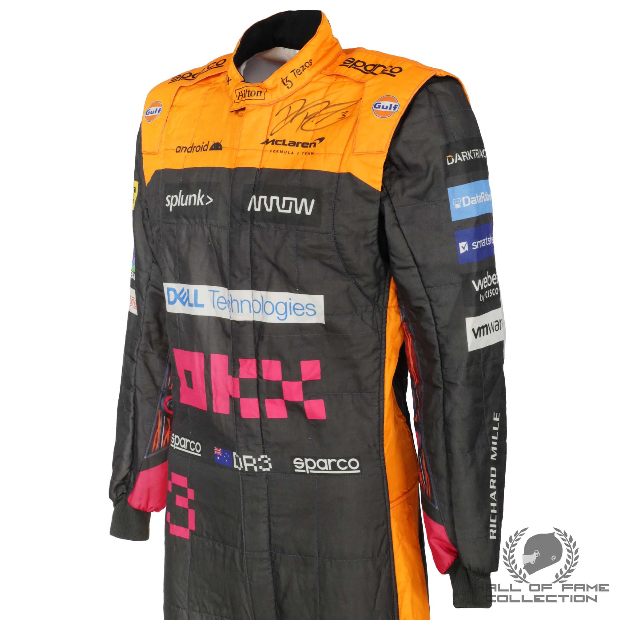 2022 Daniel Ricciardo Signed Original Japan/Singapore GP Special Design McLaren F1 Suit