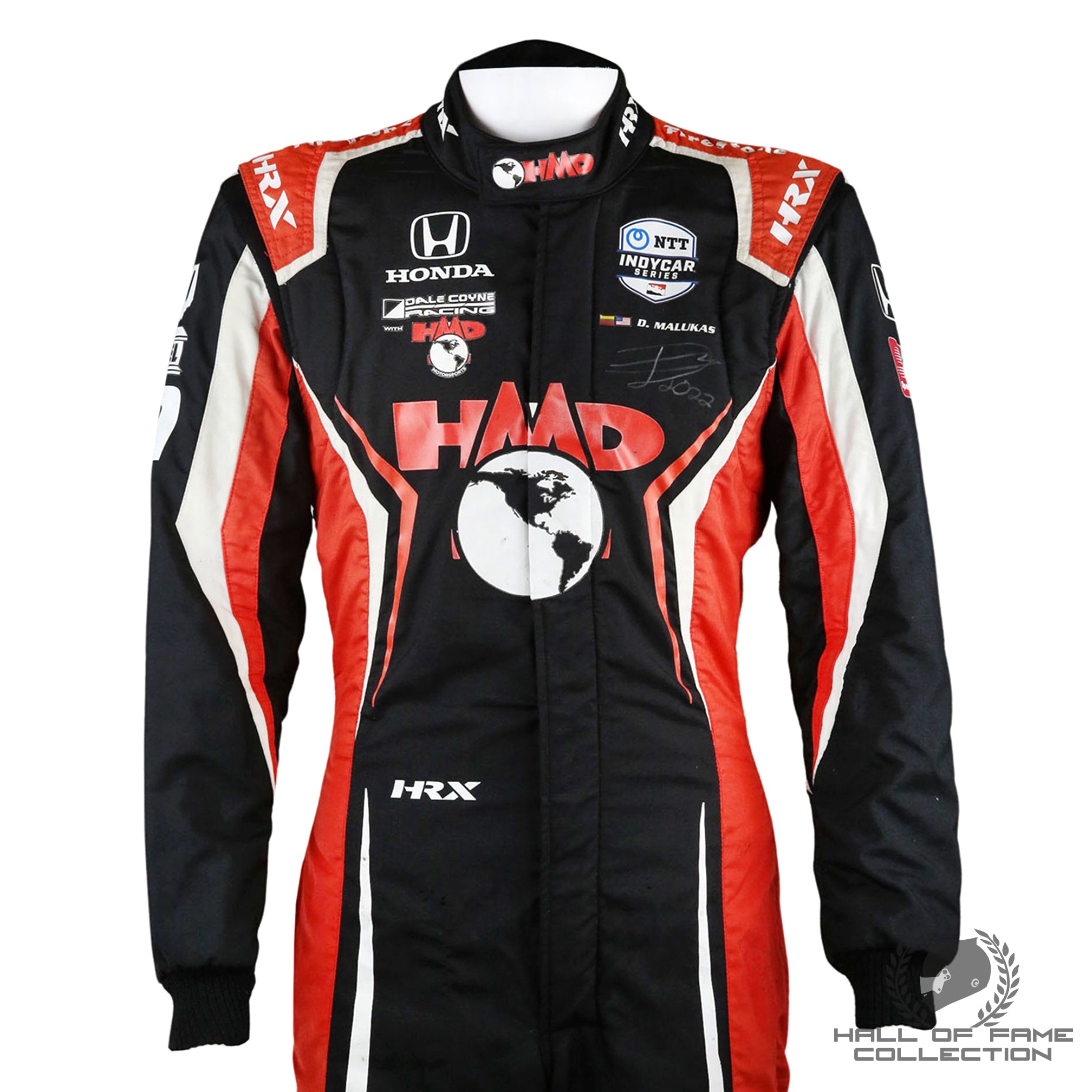 2022 David Malukas Signed Race Used Dale Coyne IndyCar Suit