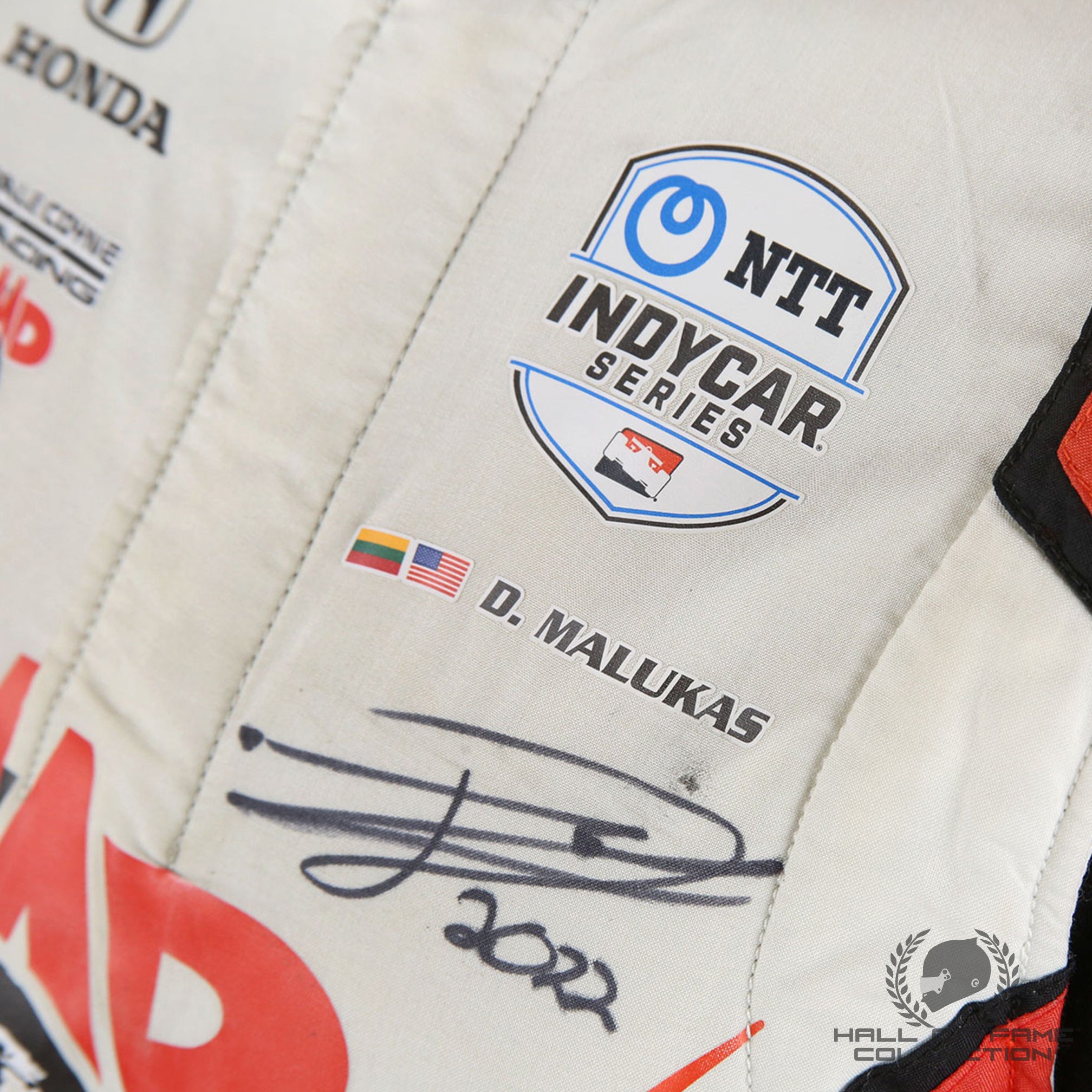 2022 David Malukas Signed Race Used Dale Coyne Rookie IndyCar Suit