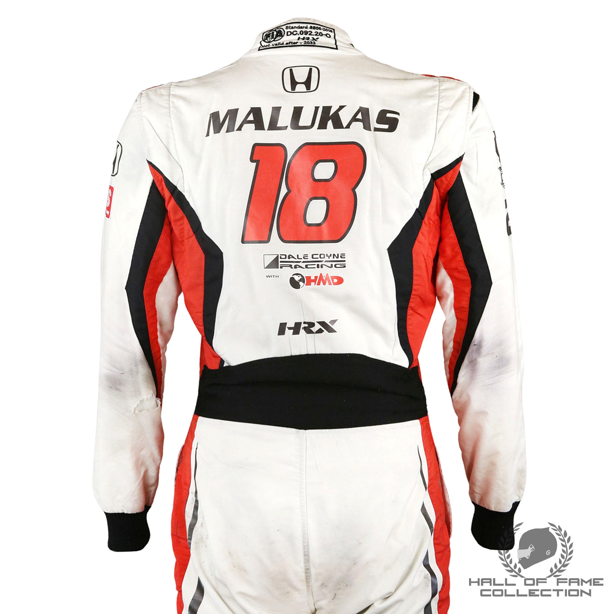 2022 David Malukas Signed Race Used Dale Coyne Rookie IndyCar Suit