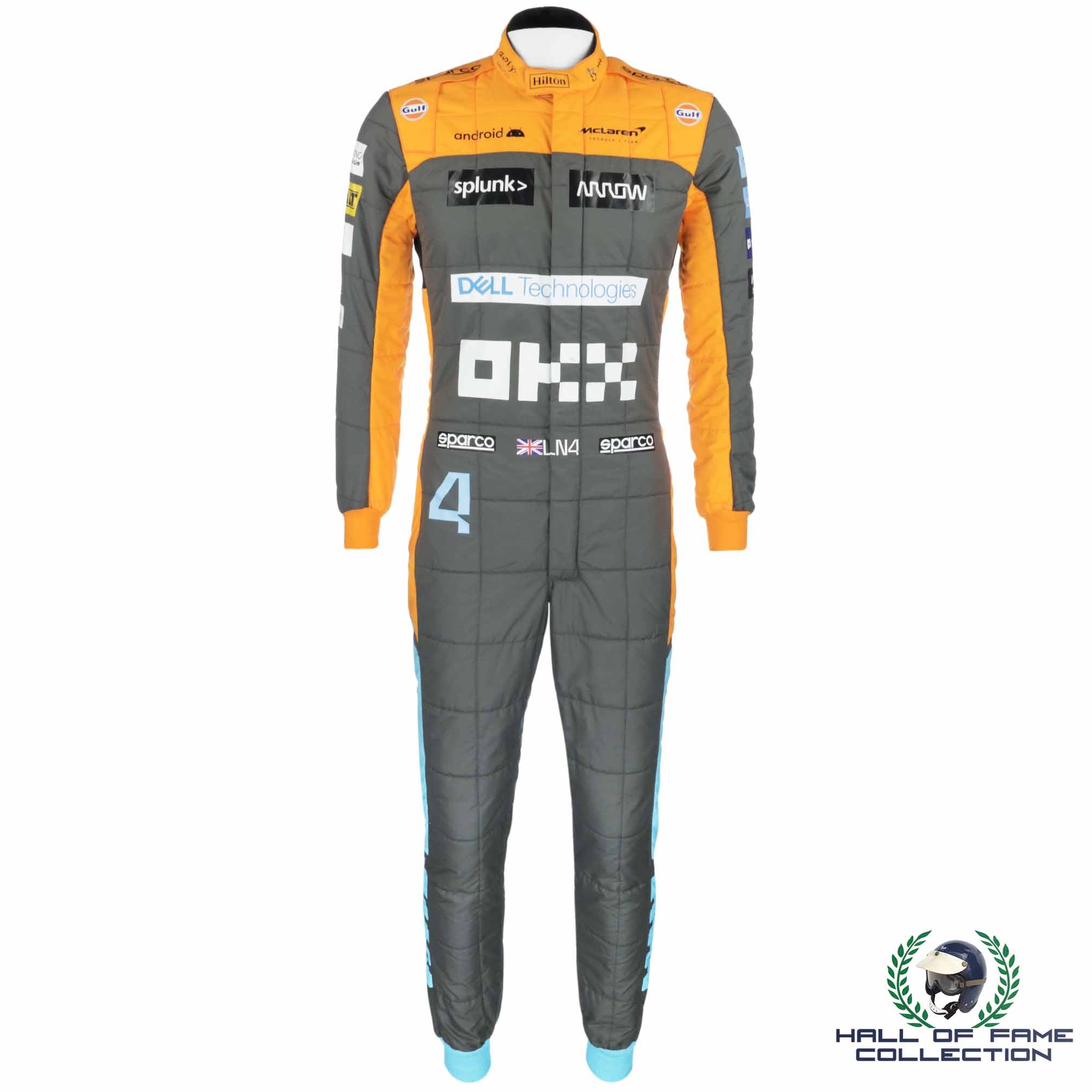 2022 Lando Norris Signed Azerbaijan Grand Prix Used McLaren F1 Suit