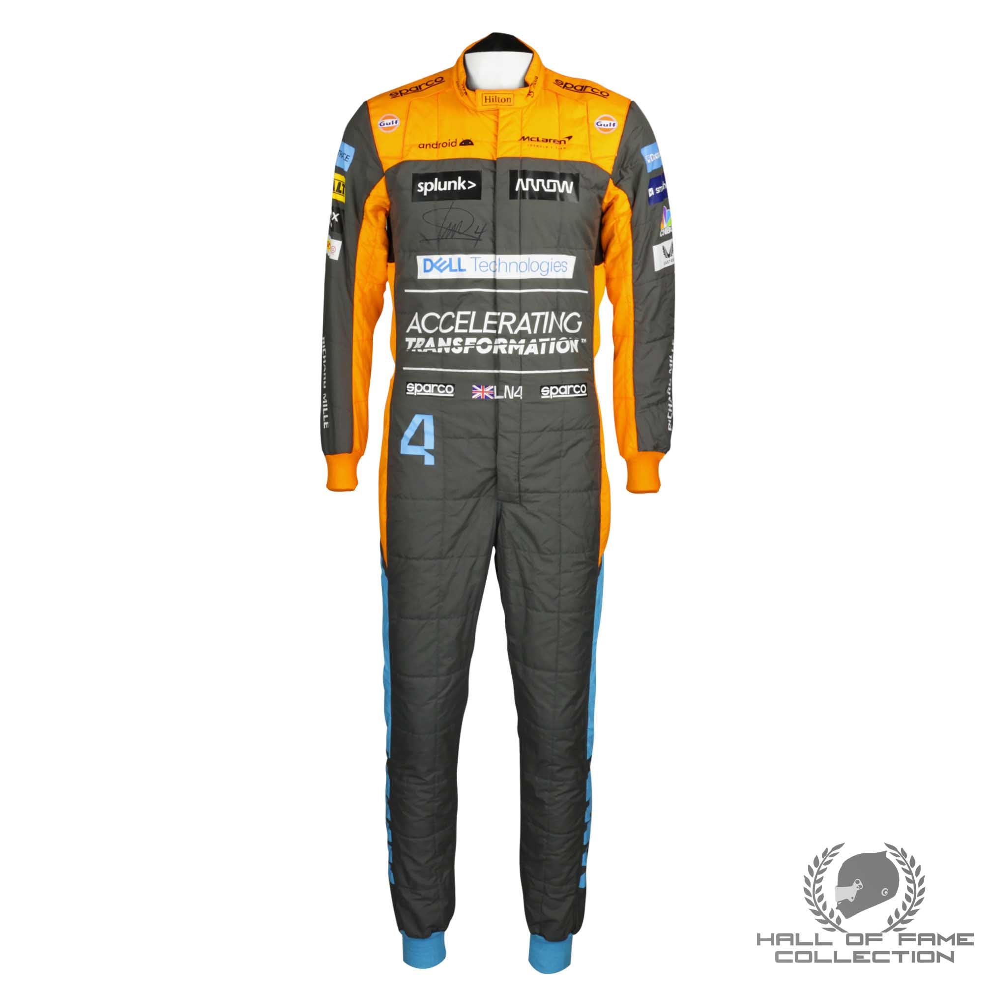 2022 Lando Norris Signed Race Used McLaren F1 Suit