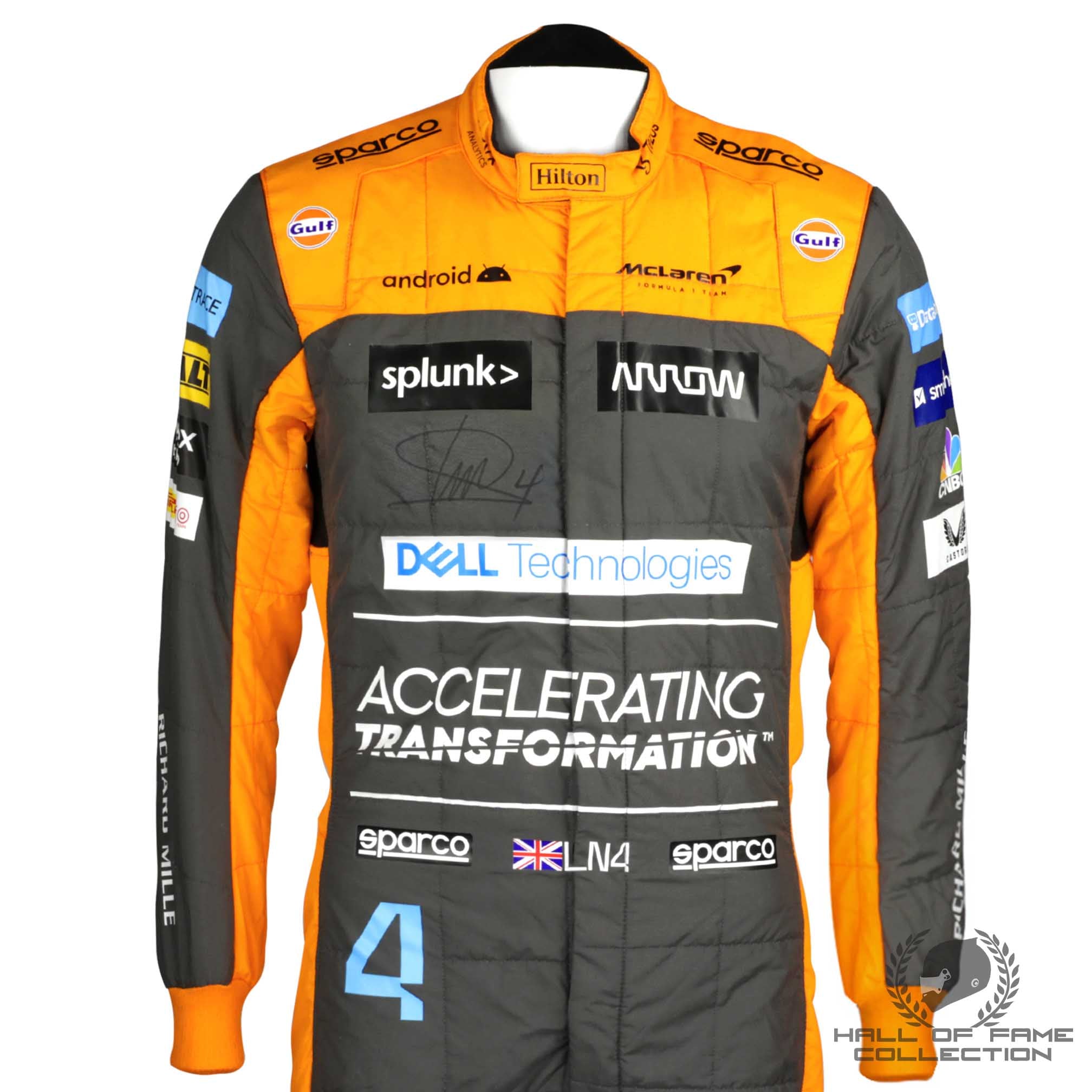 2022 Lando Norris Signed Race Used McLaren F1 Suit