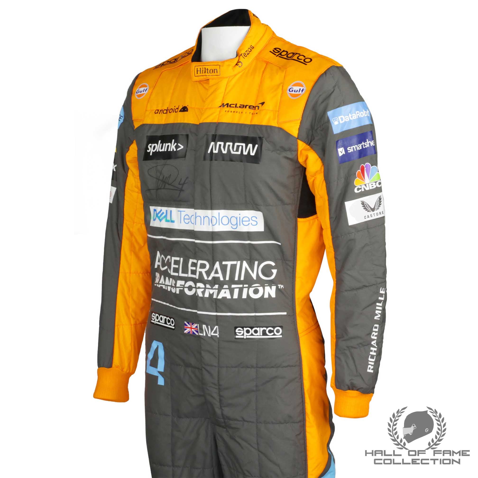 2022 Lando Norris Signed Race Used McLaren F1 Suit
