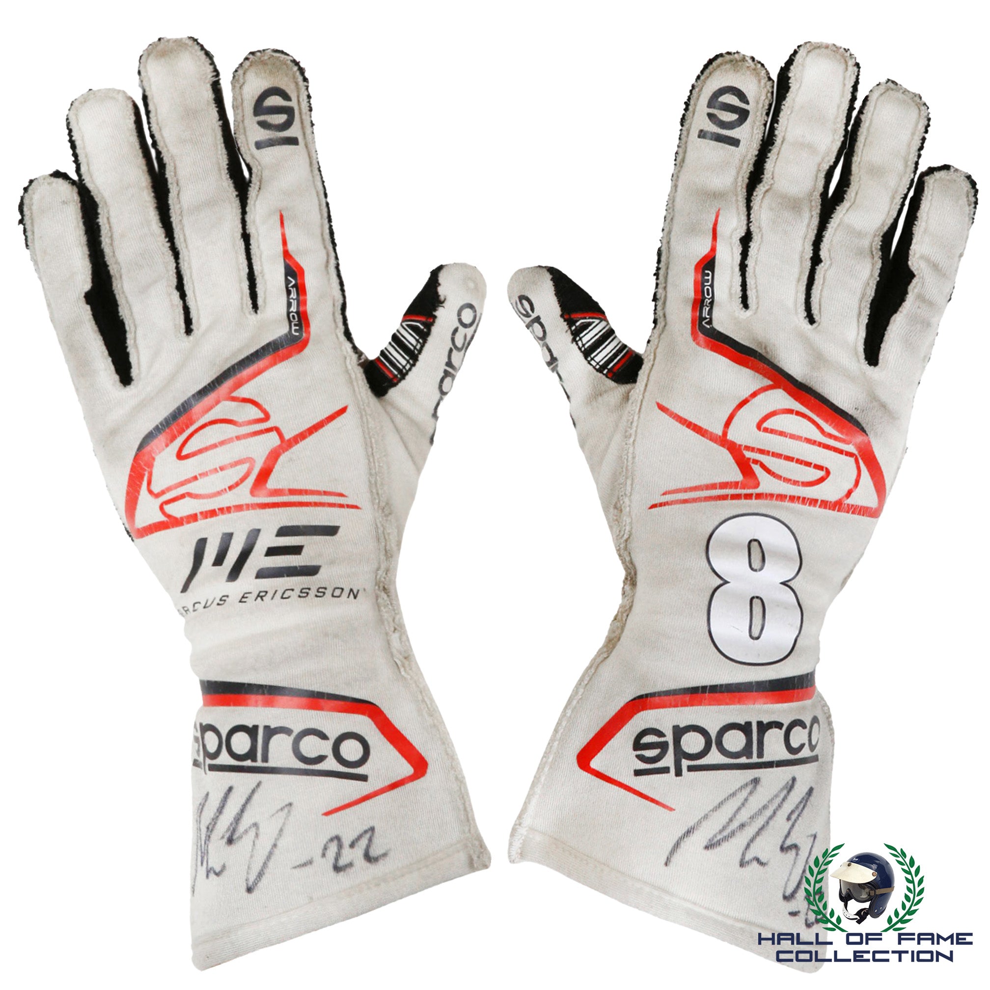 2022 Marcus Ericsson Signed Race Used Chip Ganassi Racing IndyCar Gloves