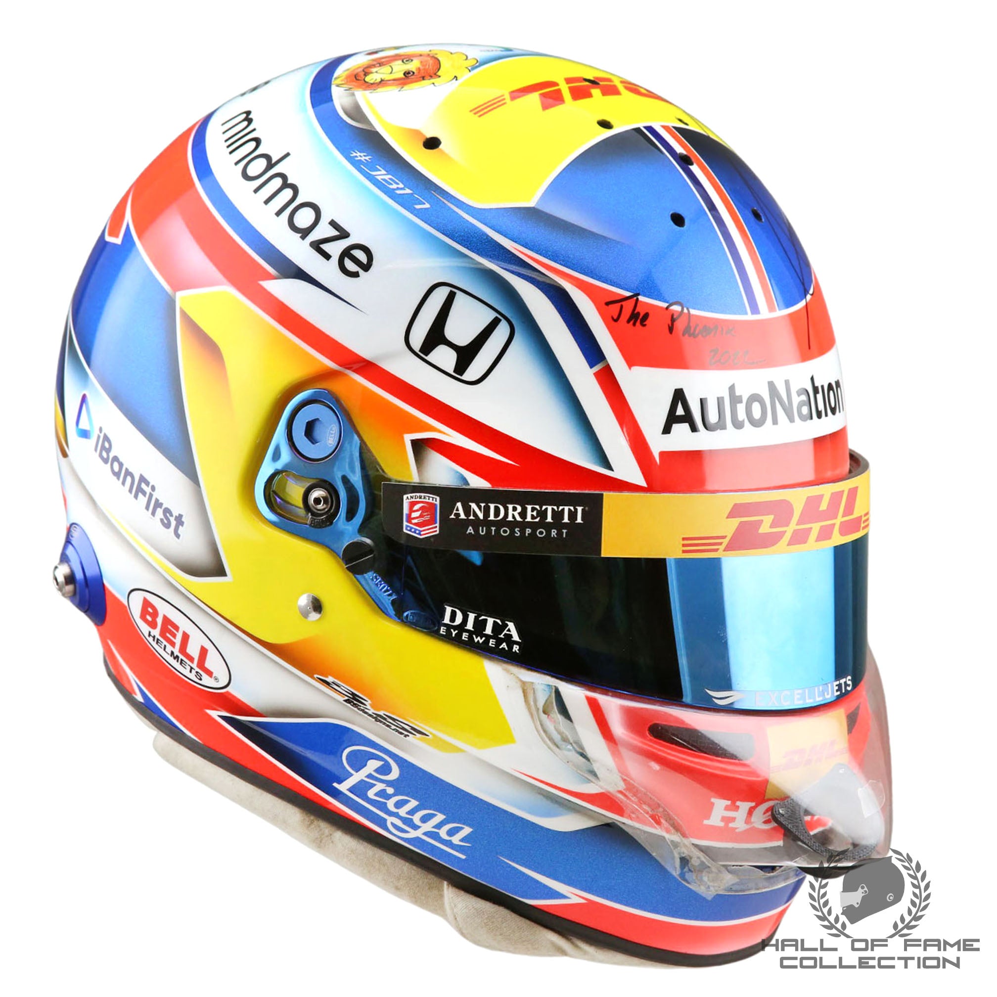 2022/23 Romain Grosjean Signed Race Used Andretti Autosport IndyCar Helmet