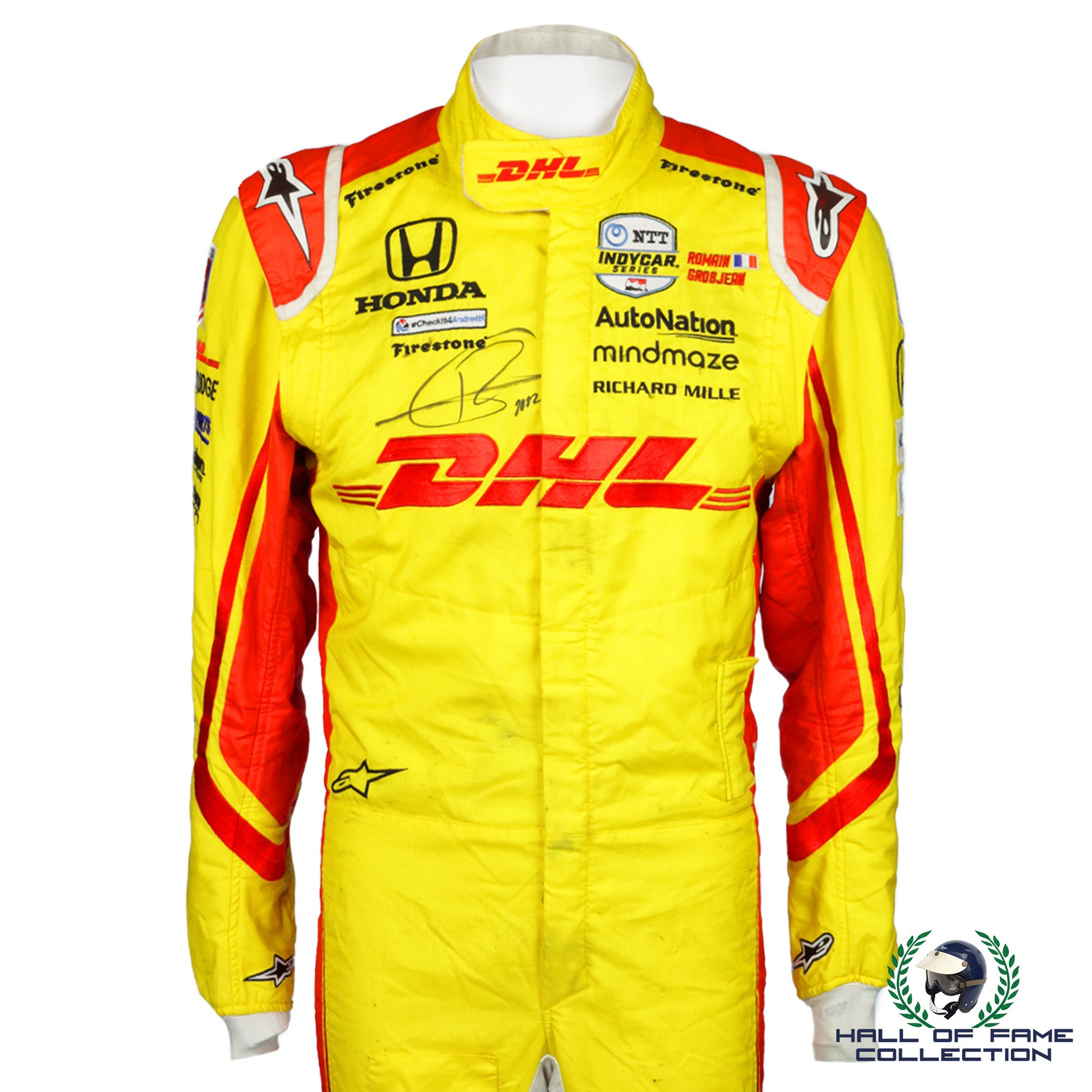 2022 Romain Grosjean Signed Race Used Andretti Autosport IndyCar Suit