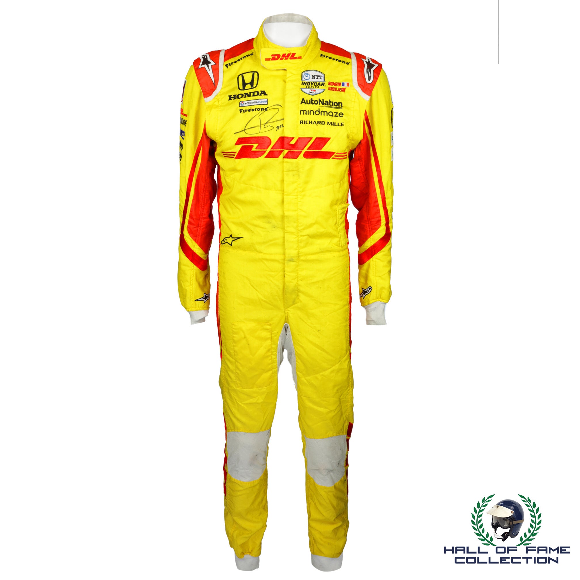 2022 Romain Grosjean Signed Race Used Andretti Autosport IndyCar Suit