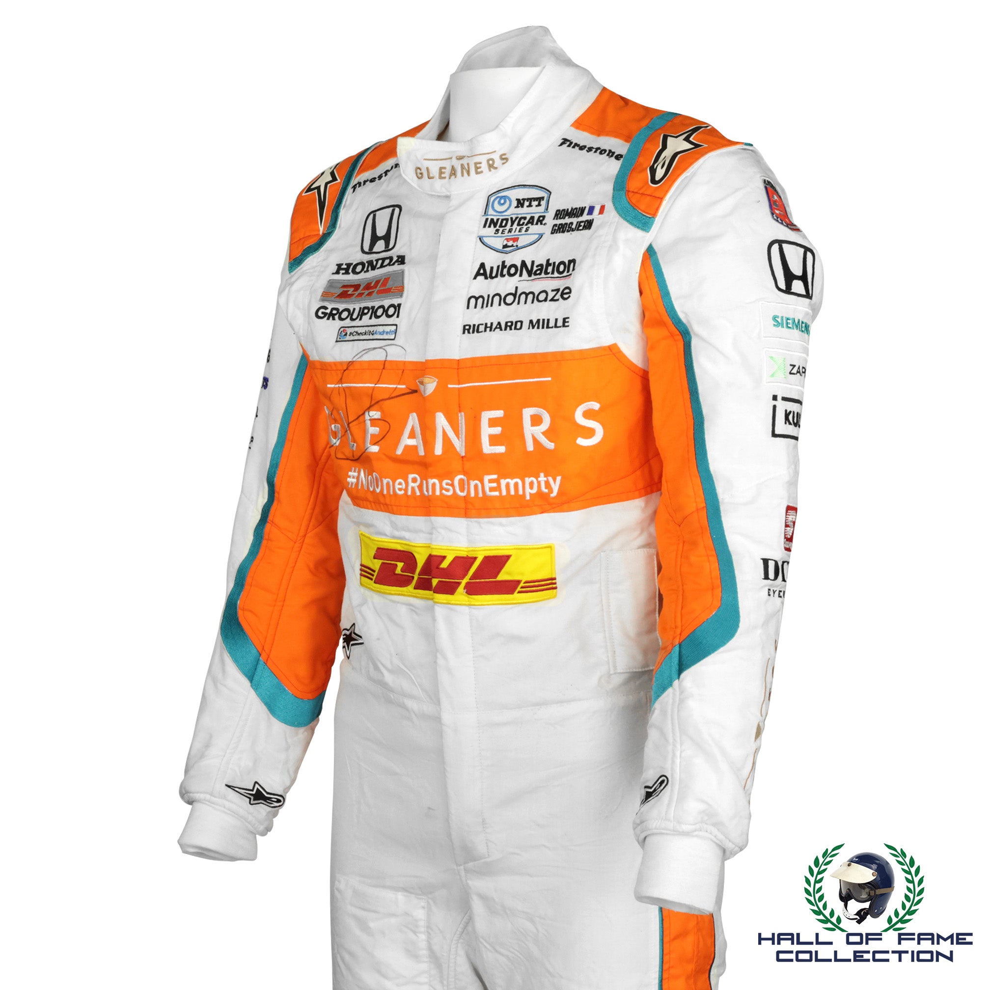 2022 Romain Grosjean Signed GP of Indianapolis Race Used Andretti Autosport IndyCar Suit