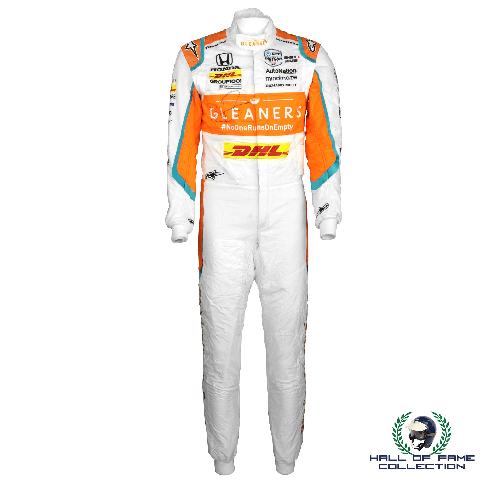 2022 Romain Grosjean Signed GP of Indianapolis Race Used Andretti Autosport IndyCar Suit