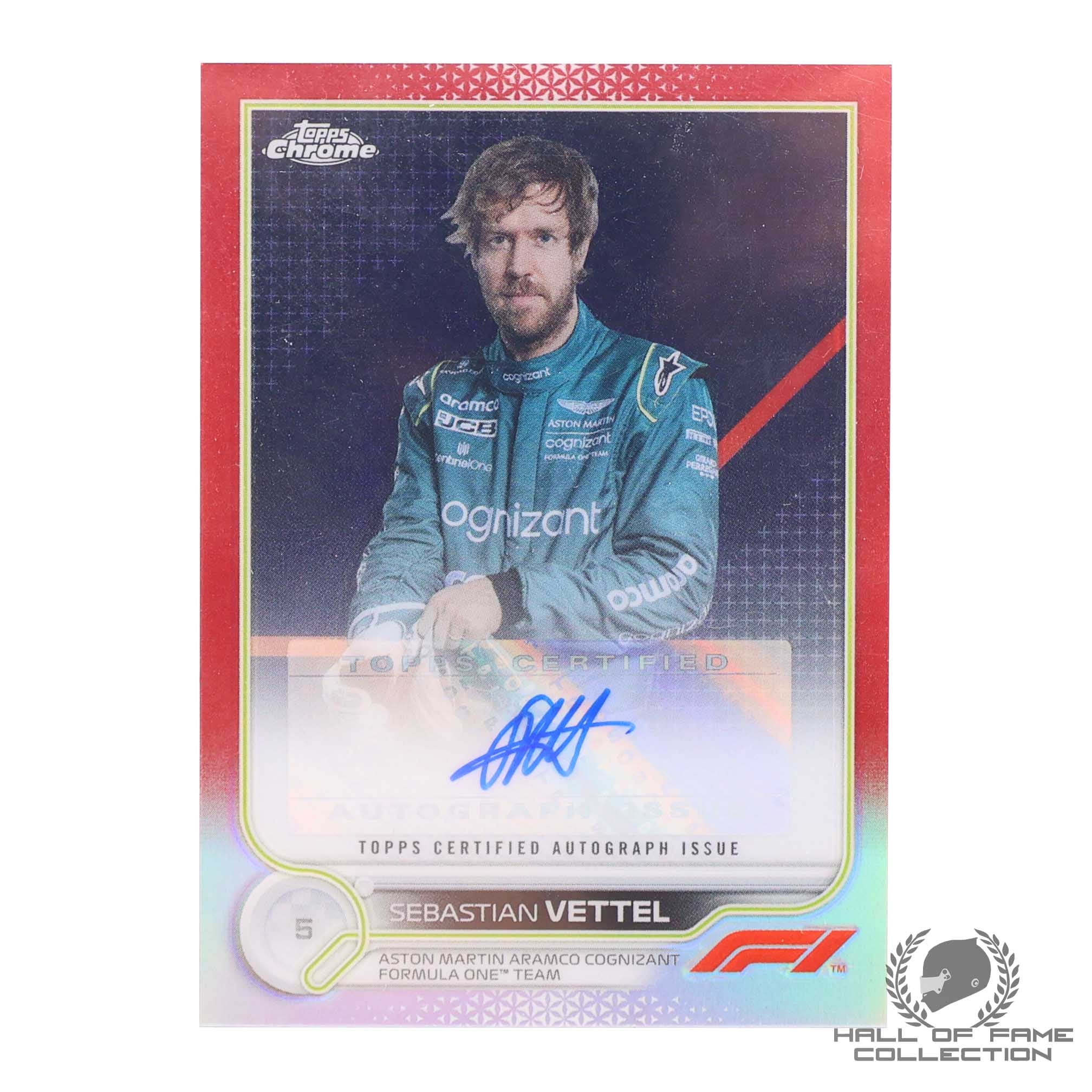 Factory Sebastian Vettel 2022 Topps Chrome Formula 1 Card Lot of (6) Legend!